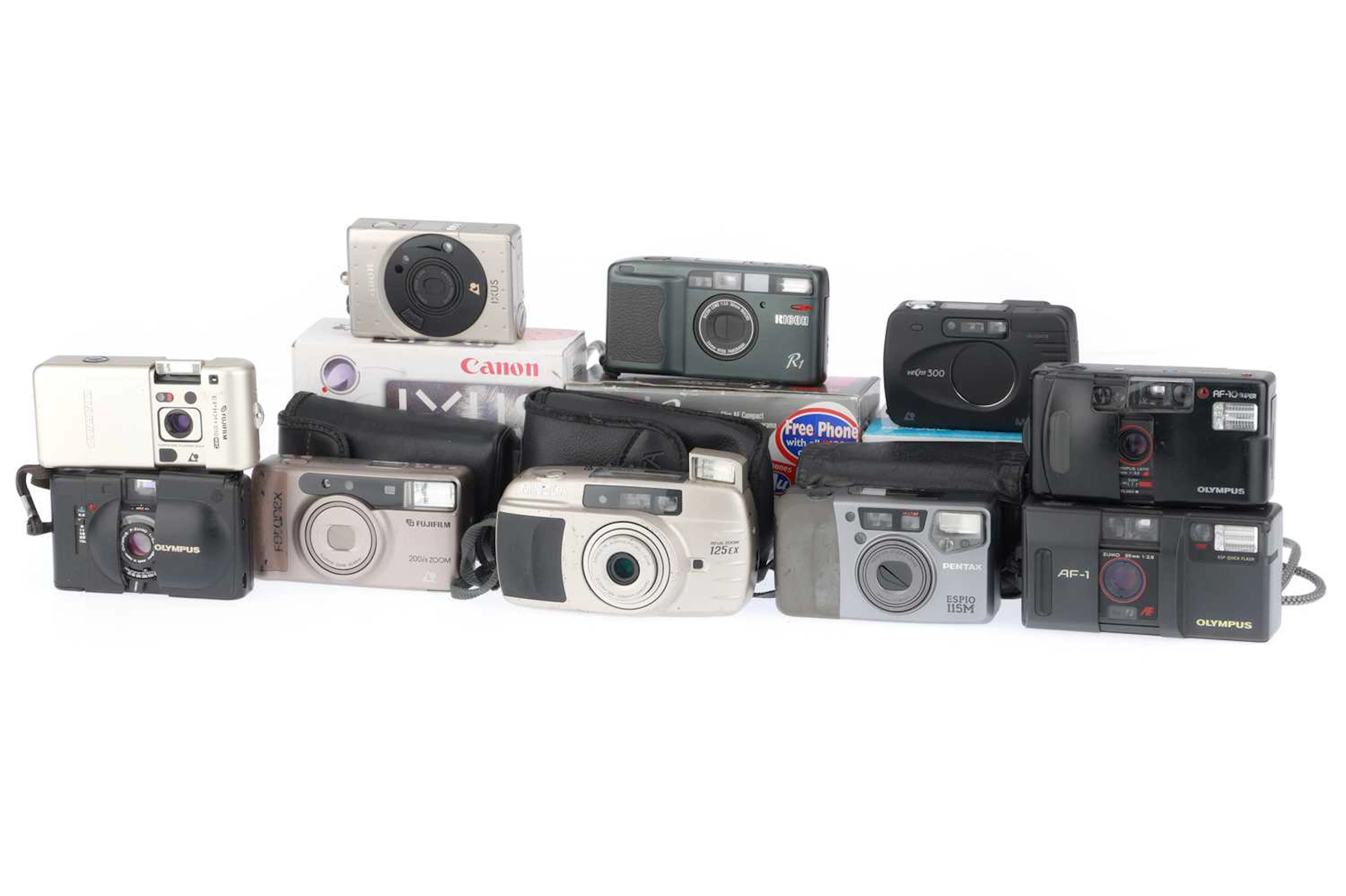 A Group of Compact Film Cameras