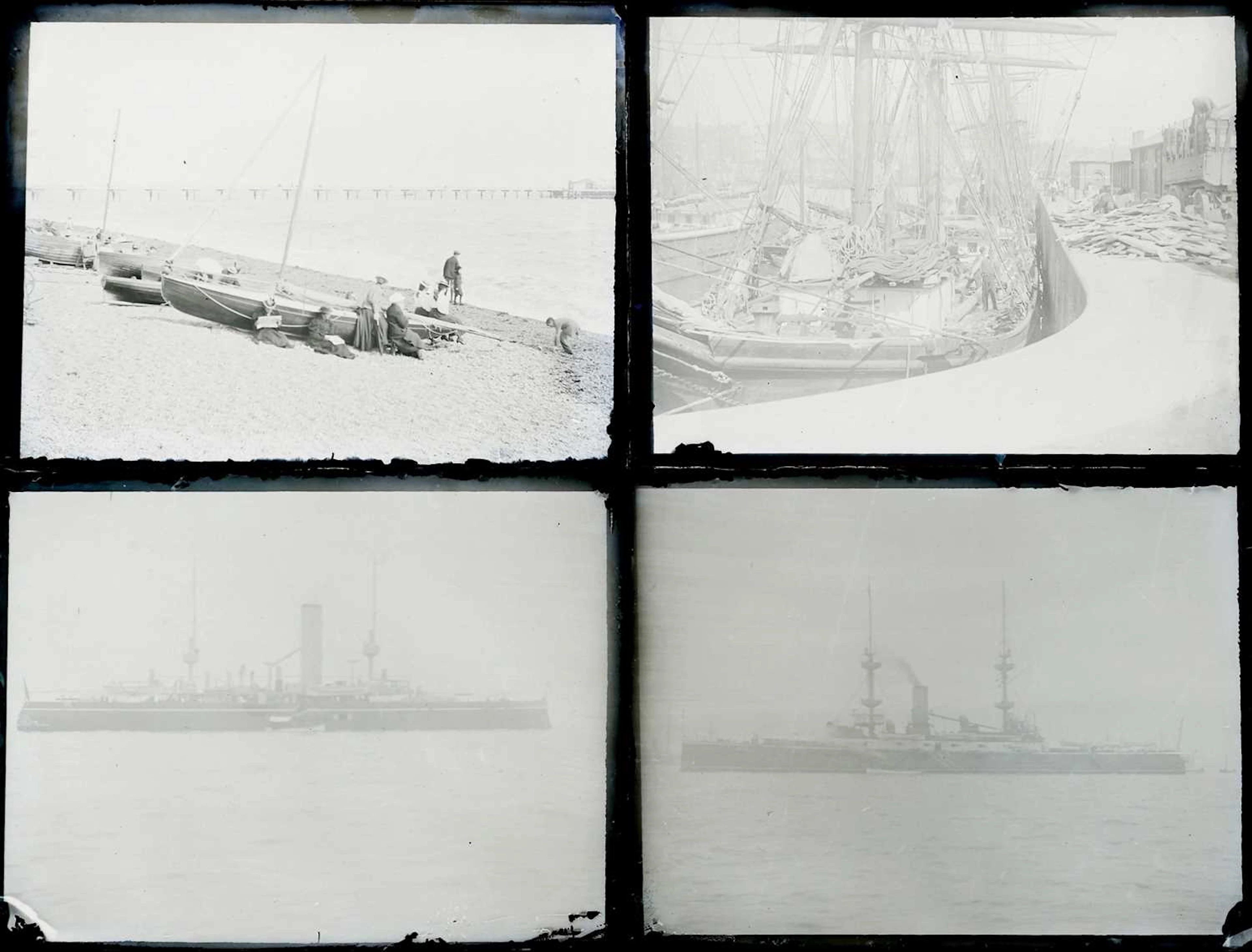 Glass Plates Dover and Naval Review 1897