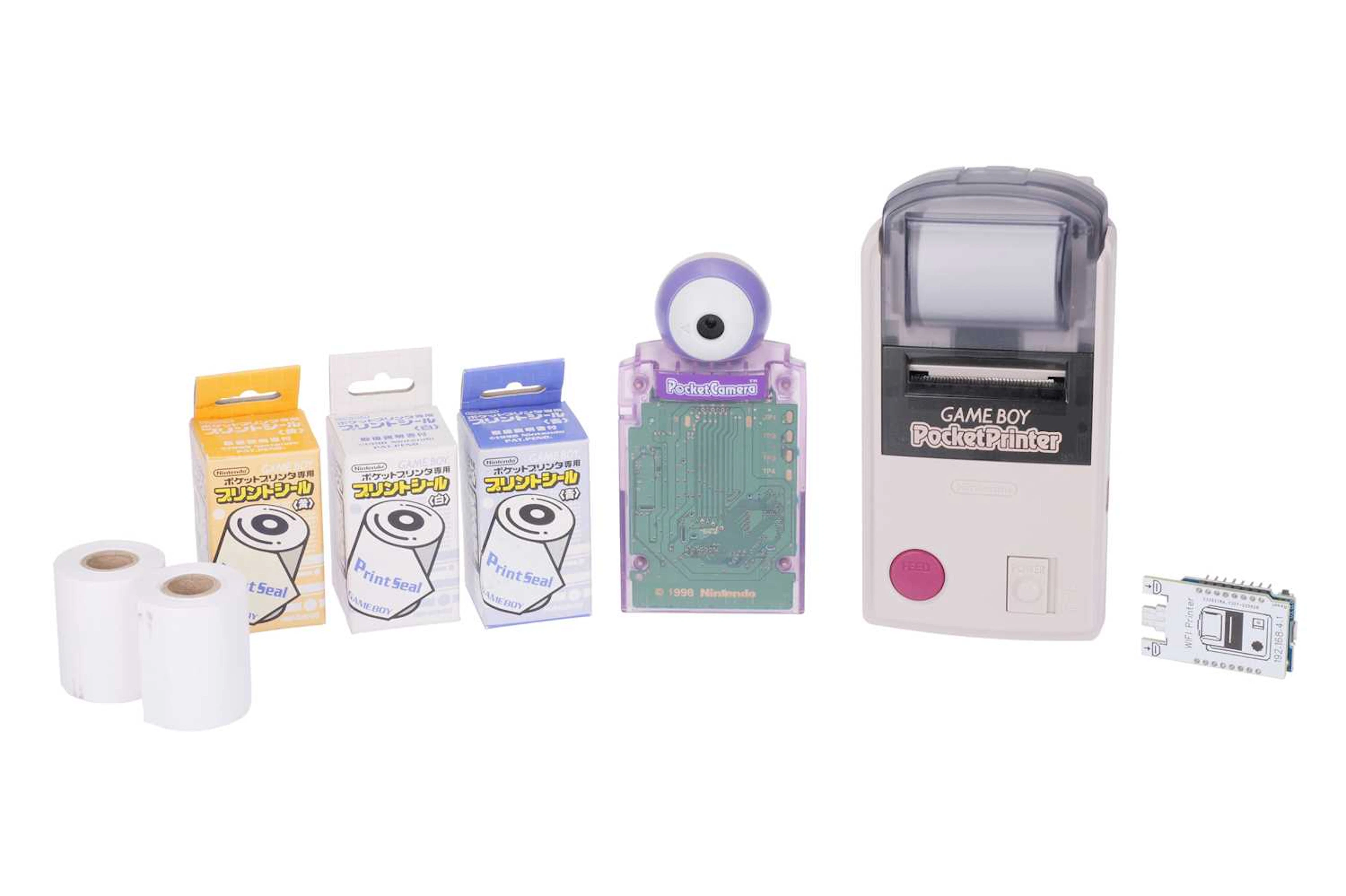 A Nintendo Game Boy Pocket Camera & Pocket Printer Outfit