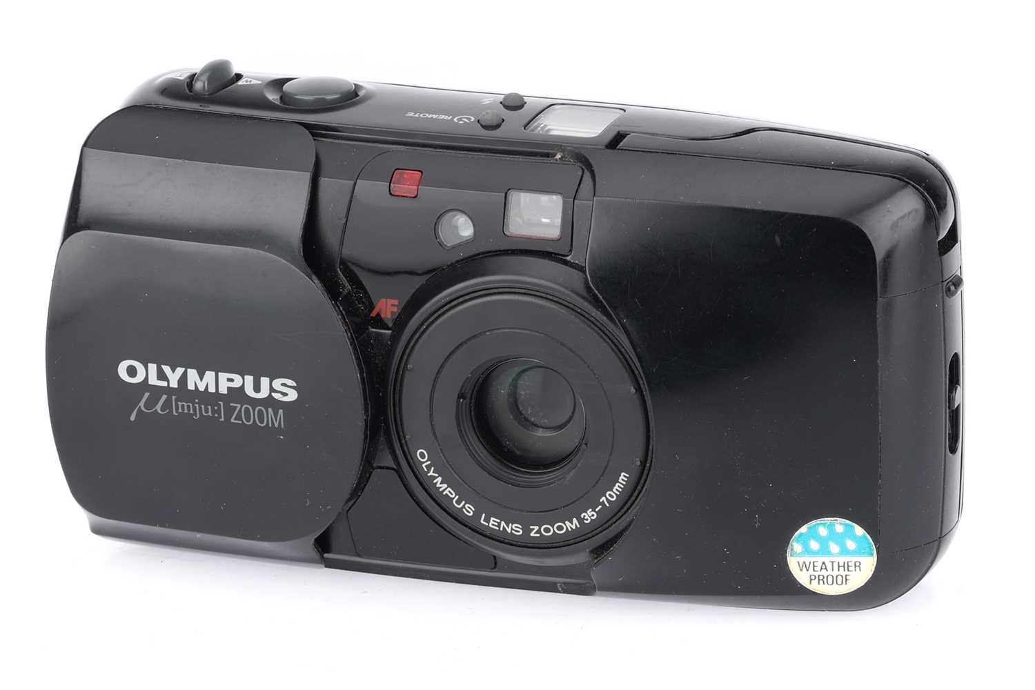 An Olympus Mju Zoom 35mm Camera