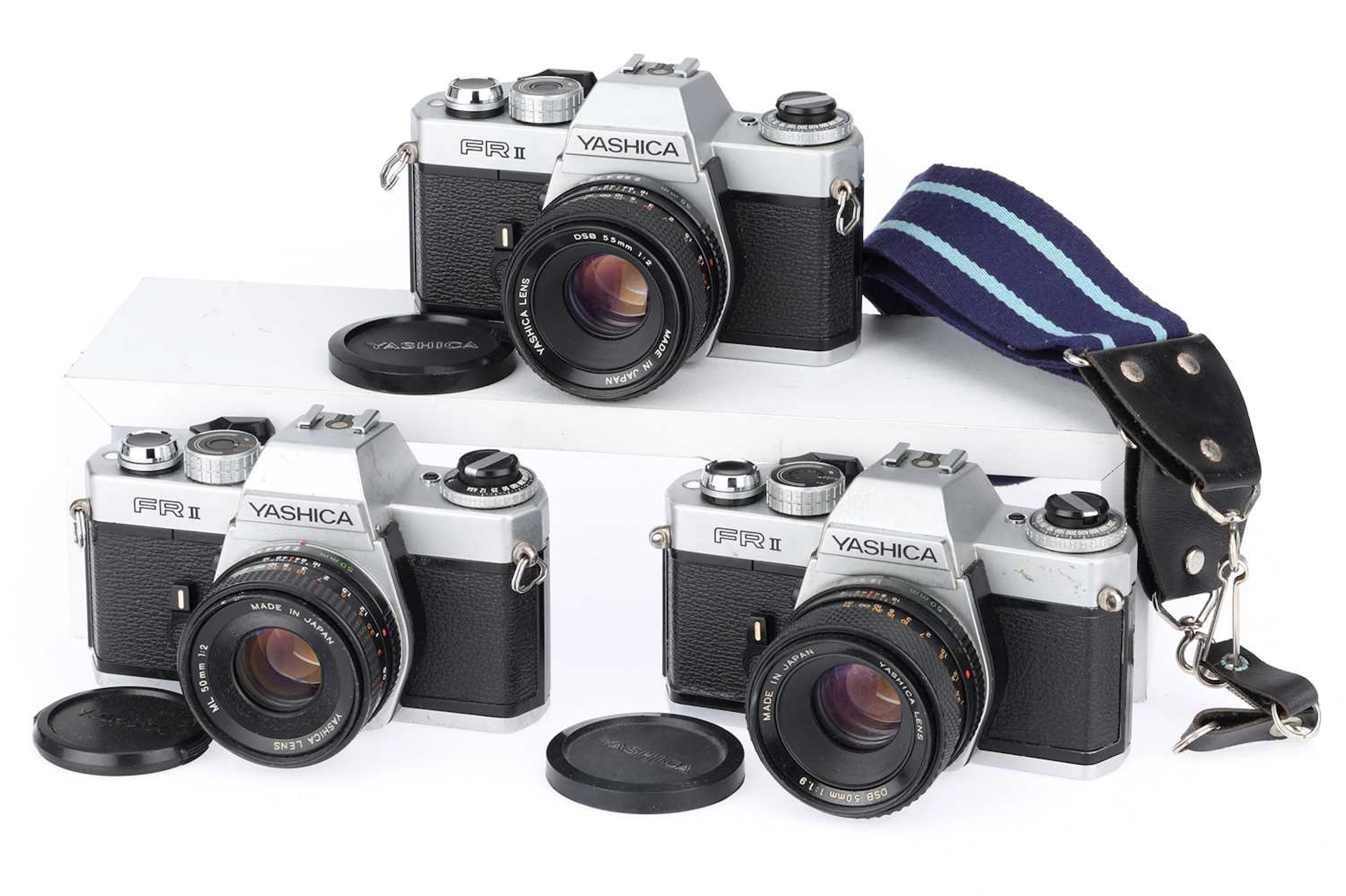 Three Yashica FR-II 35mm SLR Cameras