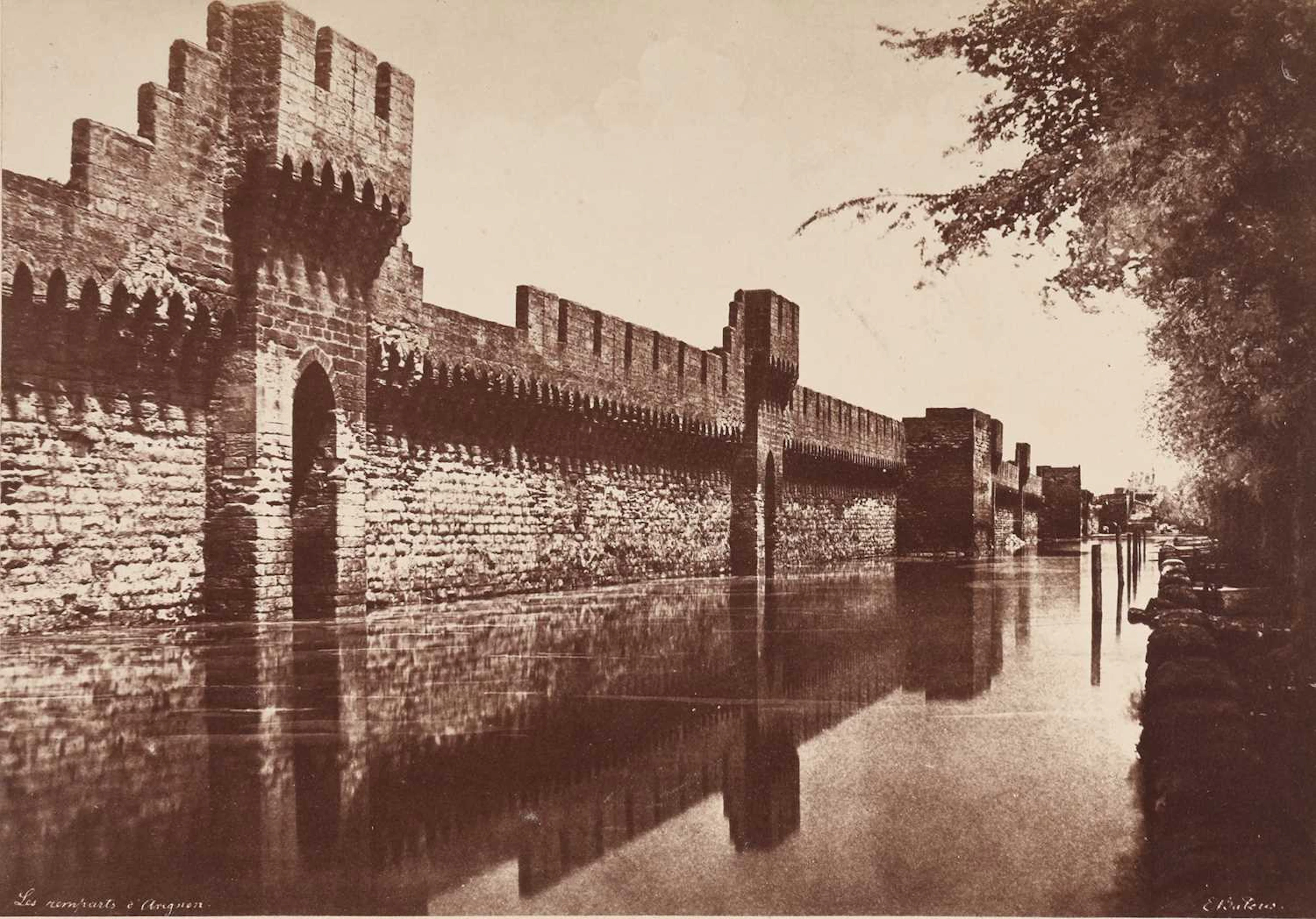Édouard Baldus. Les Remparts D'Avignon
