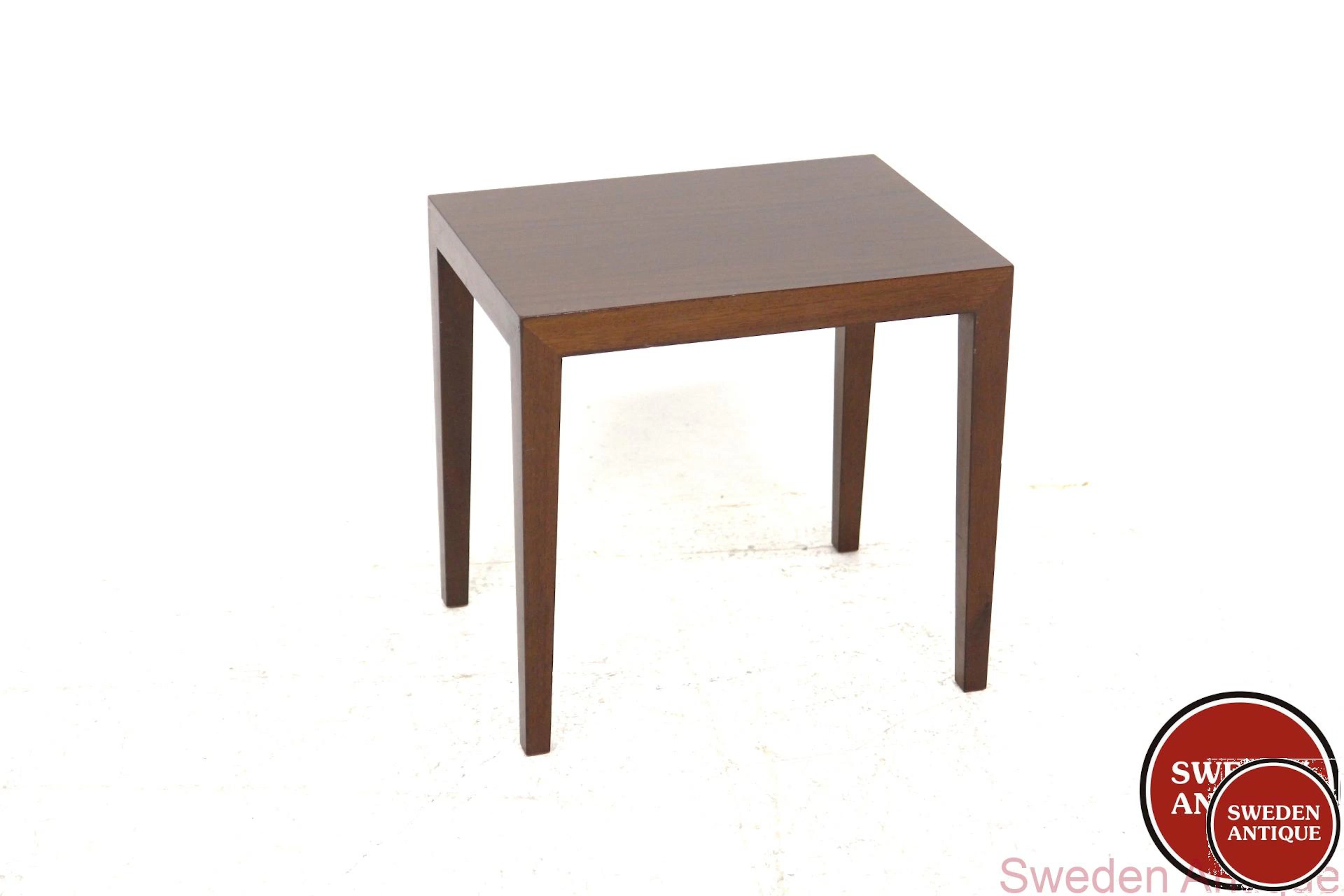 Side table Severin Hansen for Haslev Møbelfabrikk 1960s Den. Mahogany