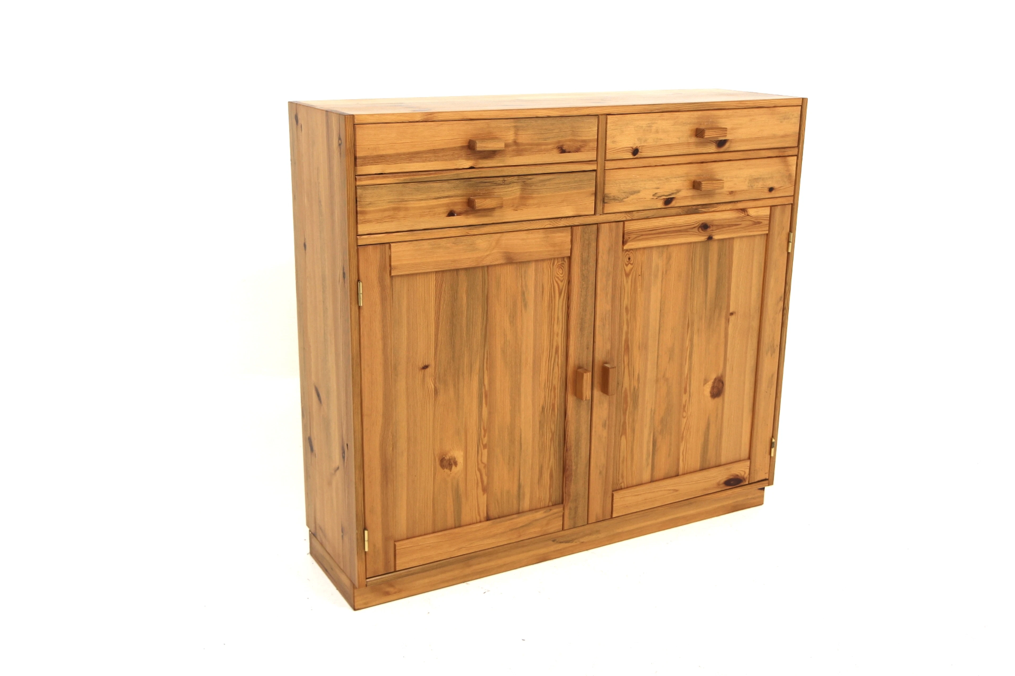 Cabinet Year: 1970s Origin: Swe. Material: Pine W: 120cm D: 38cm H: 110cm