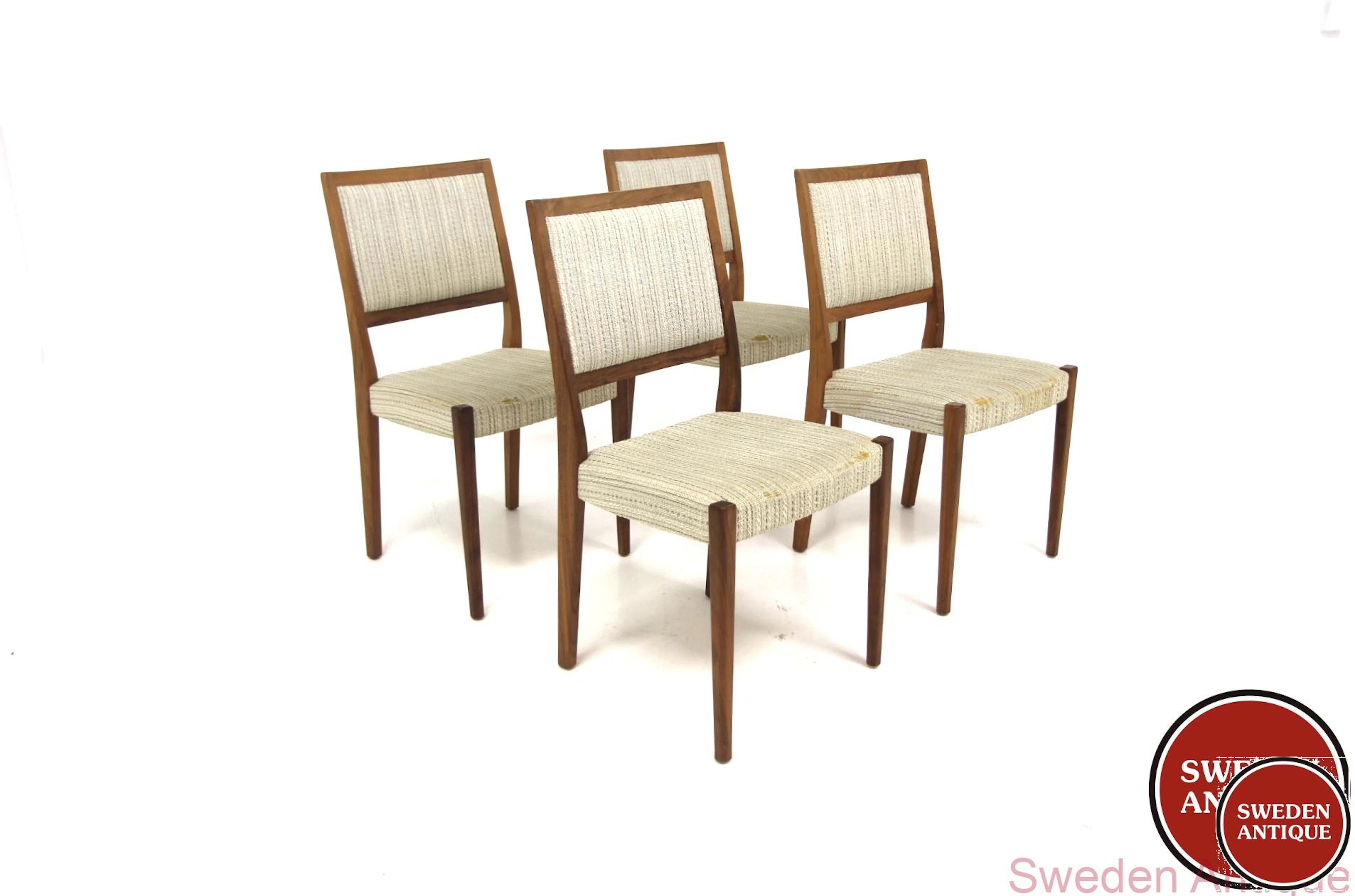 4Pcs Chairs Svedgards, Markaryd Year: 1960s Origin: Swe. Material: