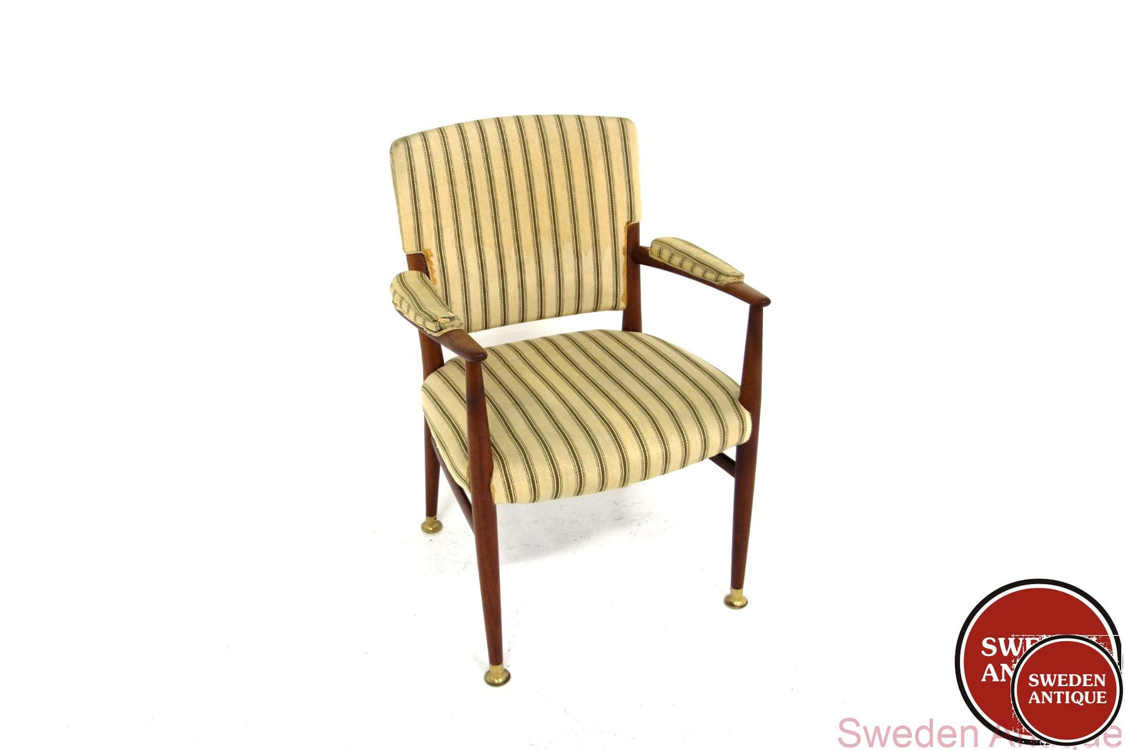 Arm chair Peter Hvidt & Orla Mølgaard Nielsen for C B Hansen Teak Metal