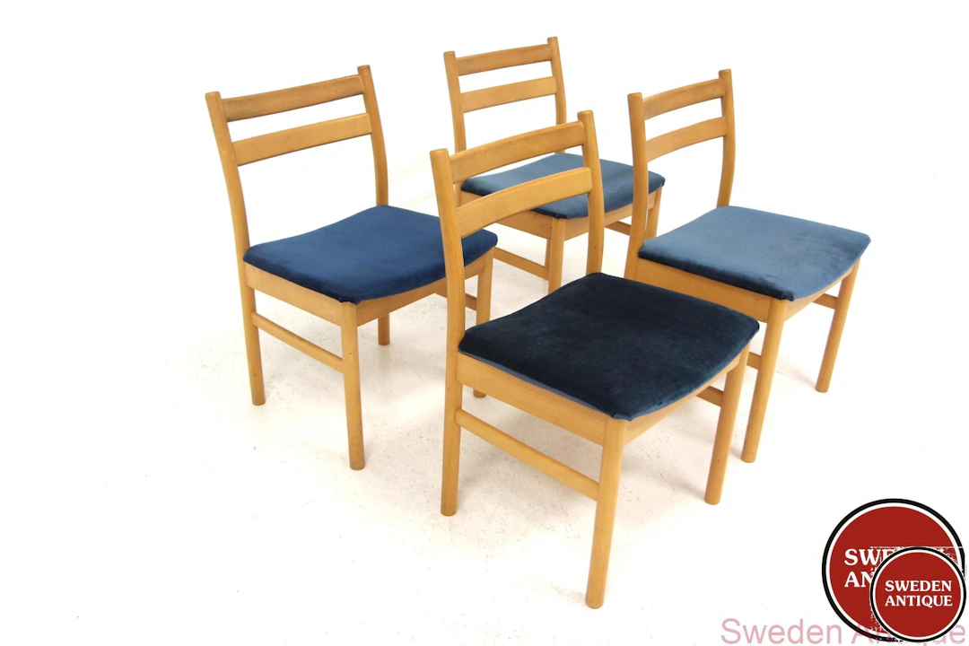 4 Chairs 1960s Swe. Beech