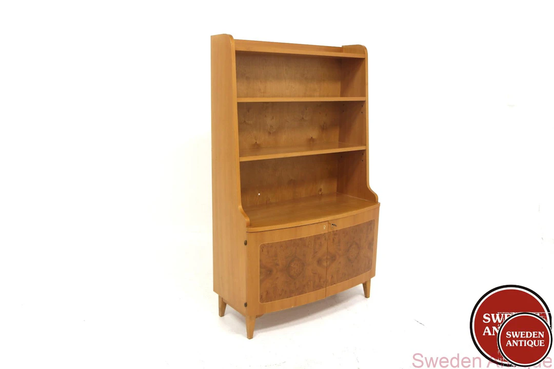 Bookshelf Swedish Modern Year: 1940s Origin: Swe. Material: Elm Elm-root