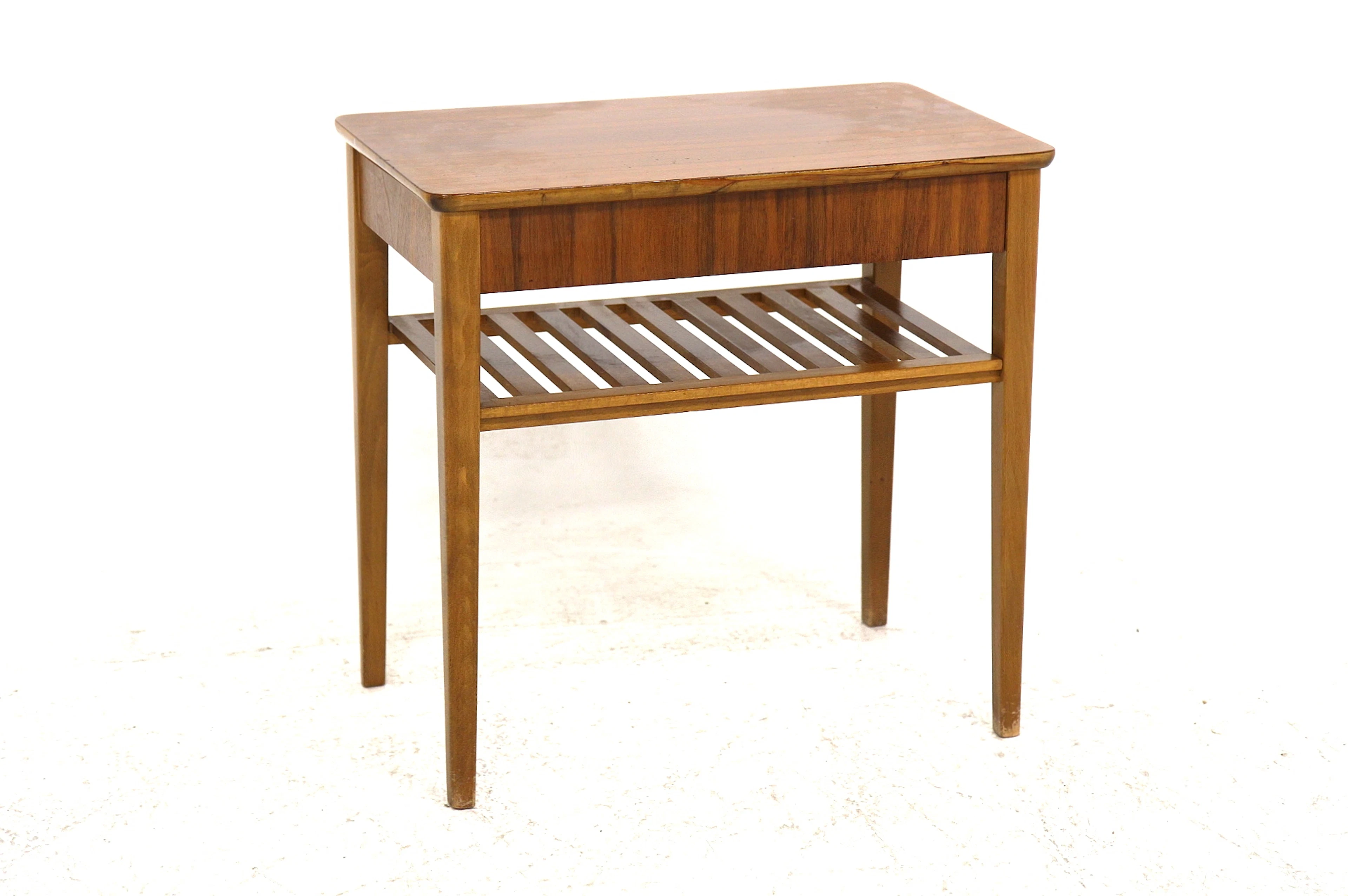 Bedside table 1950s Swe. Teak Beech