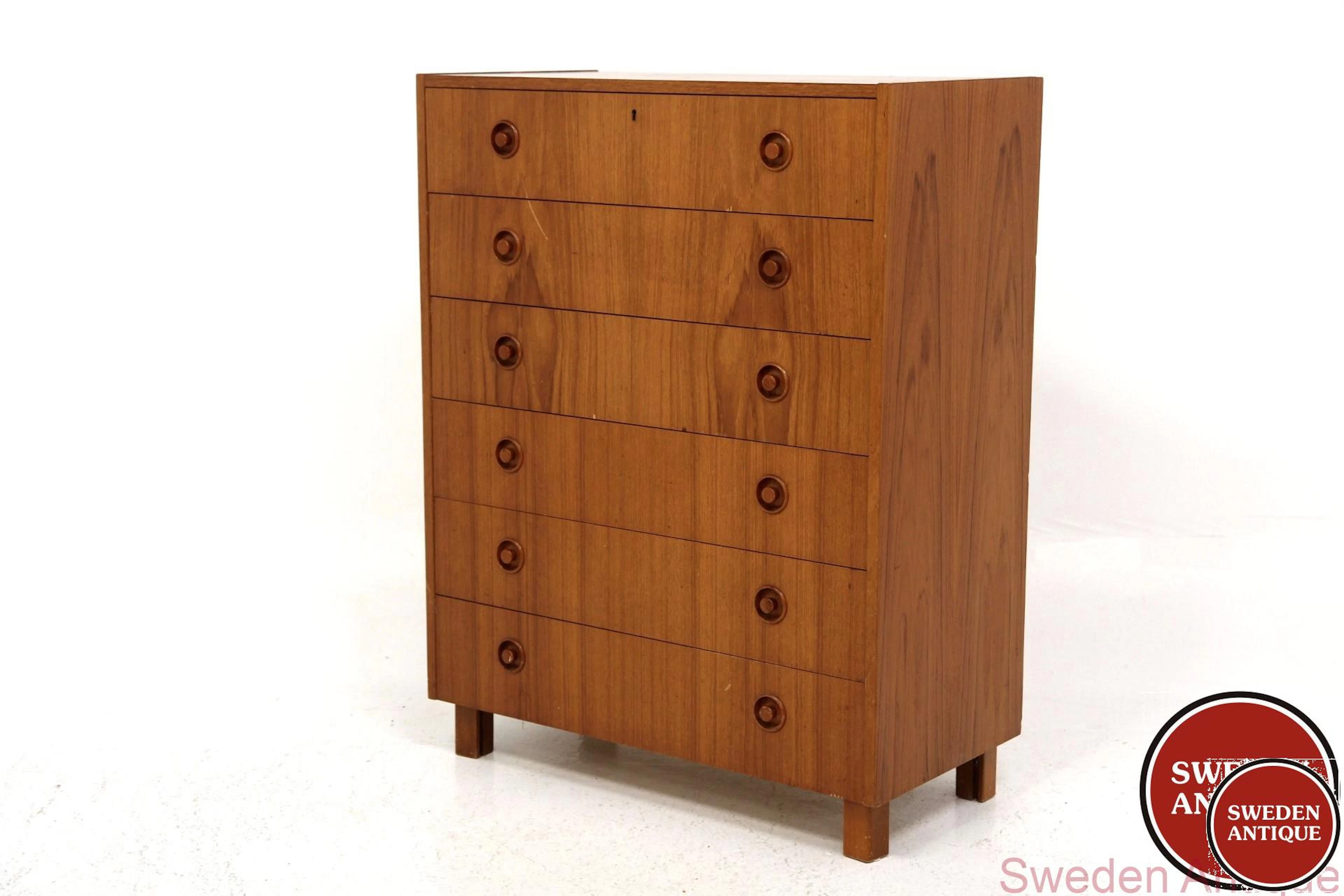 Chest of drawers / Tallboy 1960s Swe. Teak