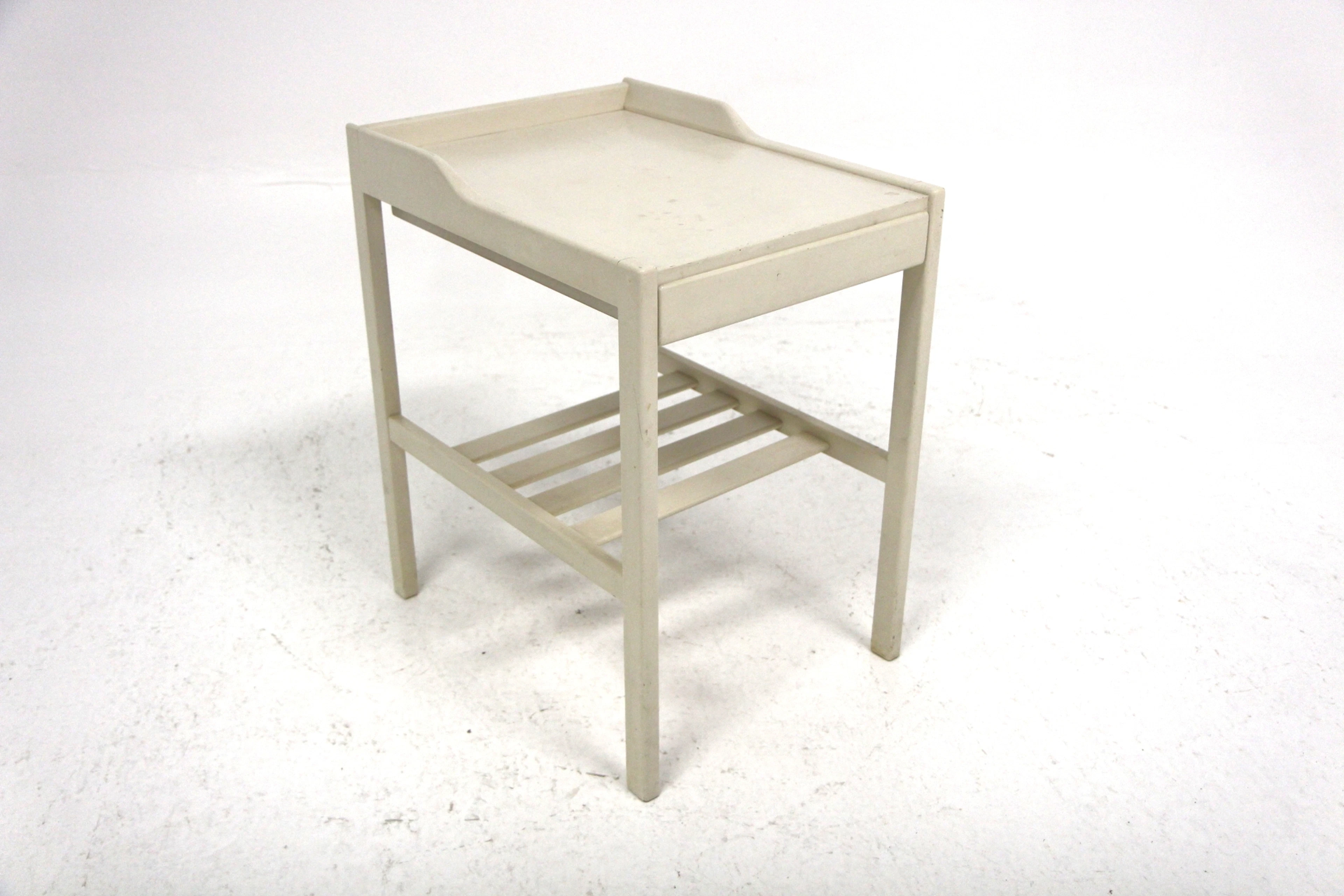 Bedside table Bertil Fridhagen for Bodafors 1961 Swe. White