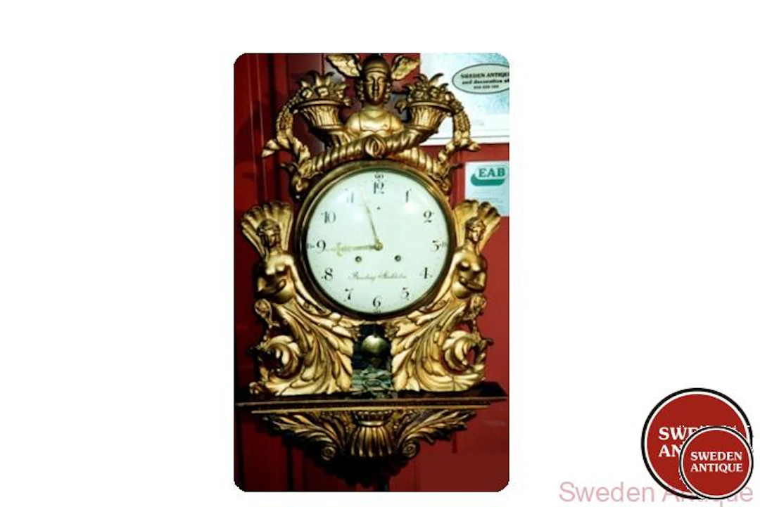 Antique Late gustavian wall clock