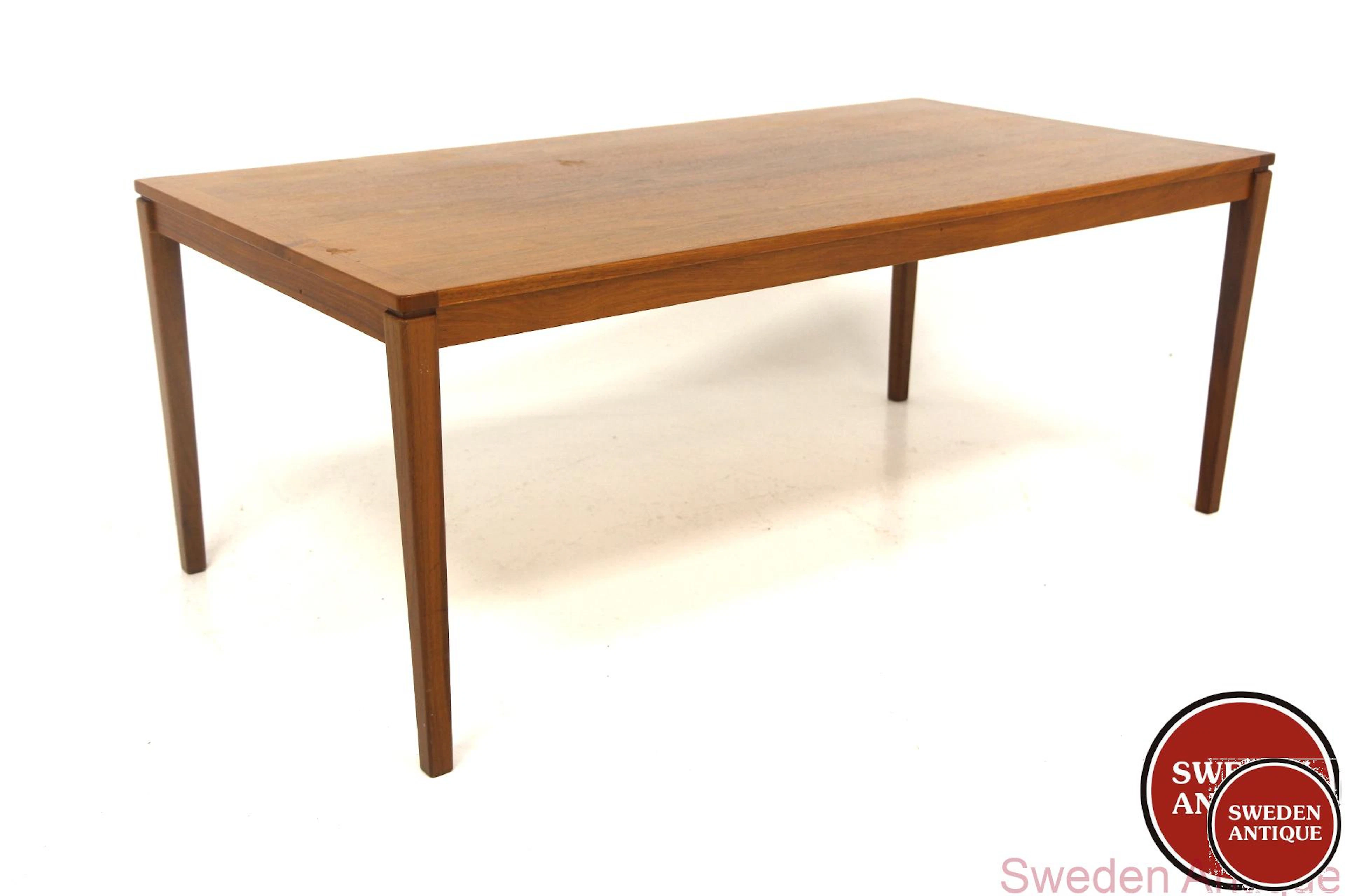 Coffee table Year: 1960s Origin: Swe. Material: Walnut W: 135cm D: 70cm H: 53cm