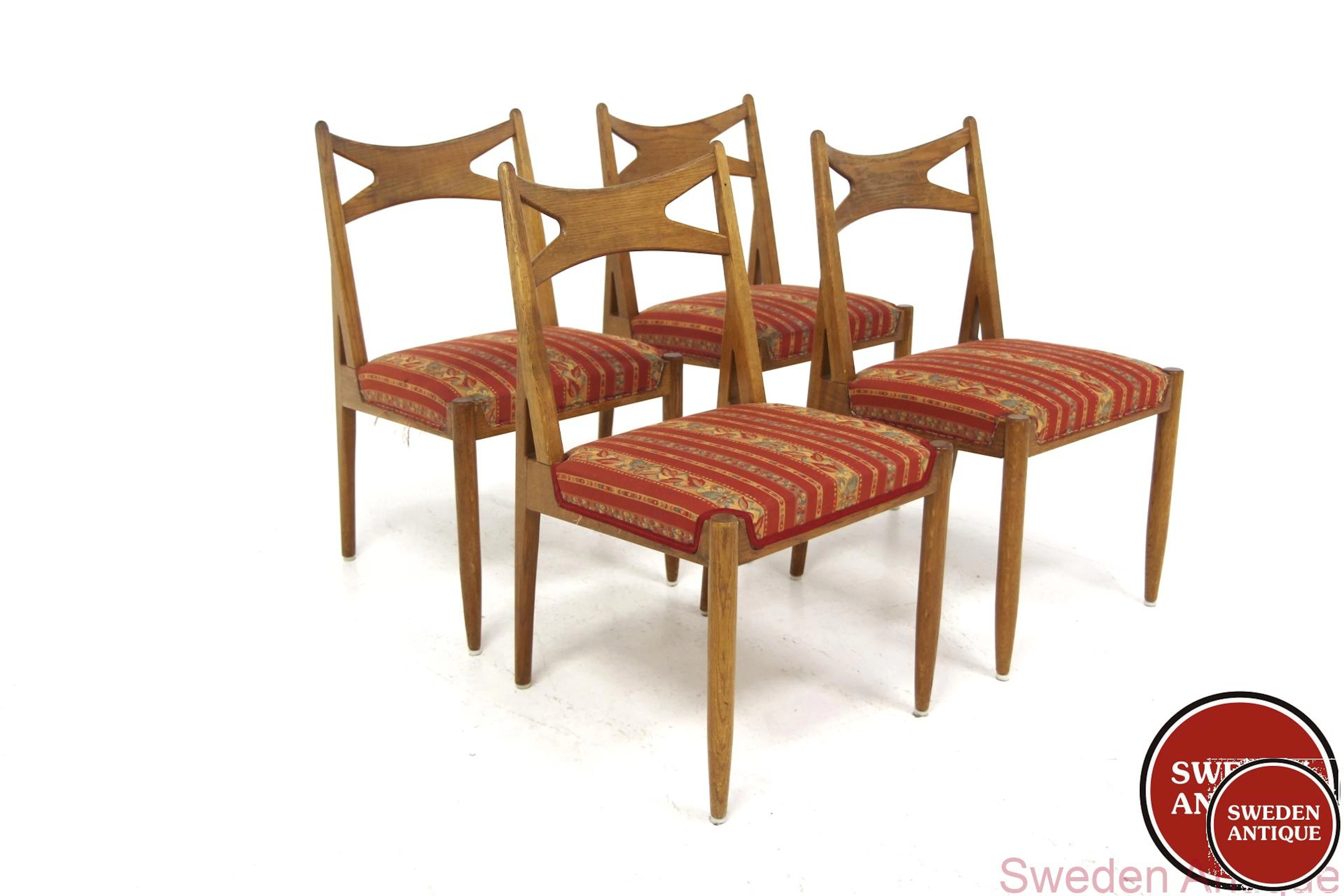 4 Chairs Vinga Svante Skogh for Seffle Möbelfabrik 1960s Swe. Oak