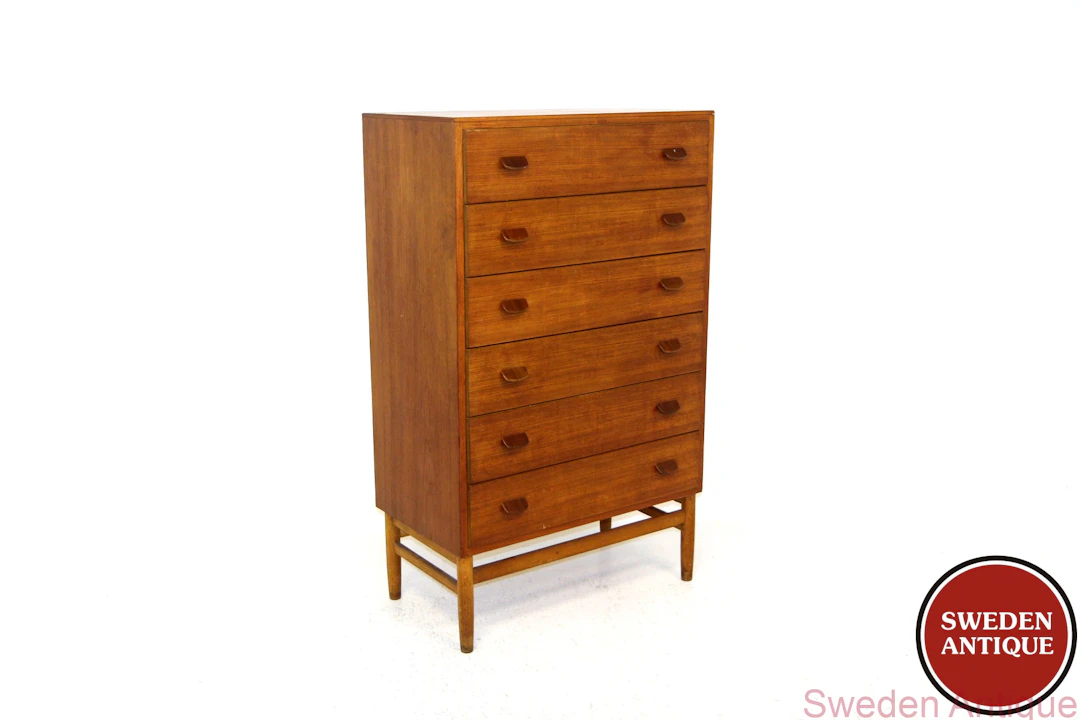 Chest of drawers / Tallboy Poul Volther 1960s Den. Teak Oak