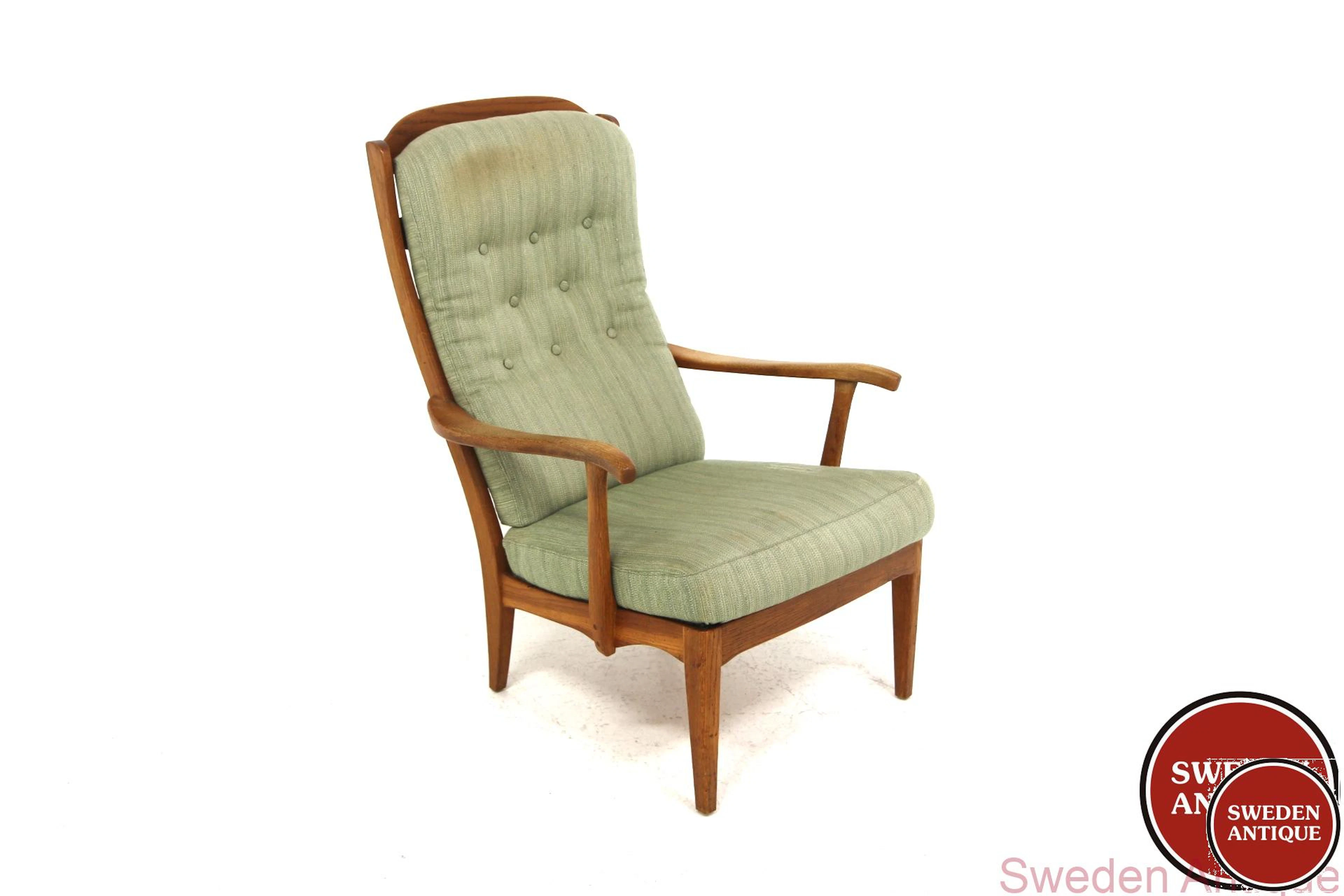 Lounge chair Stora Fjäderbrickan Carl Malmsten 1970s Swe. Oak