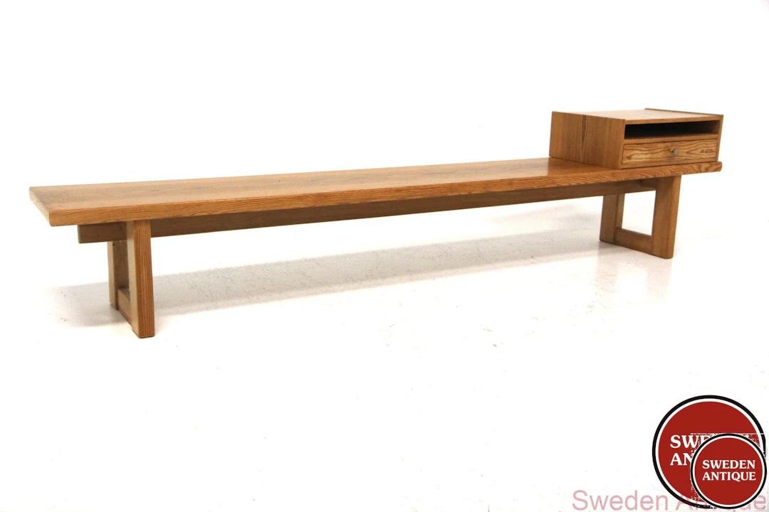 Bench Year: 1960s Origin: Swe. Material: Pine W: 240cm D: 39cm H: