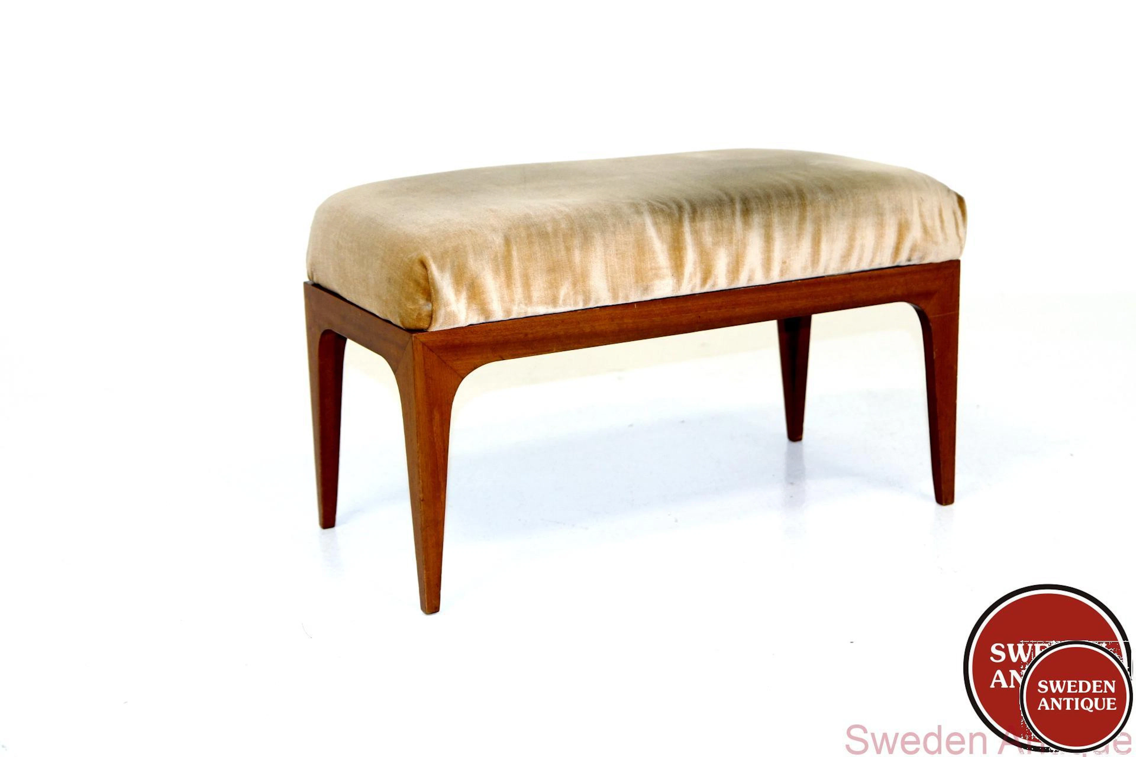Foot stool 1950s Swe. Mahogany