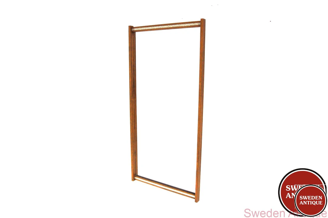 Mirror Fröseke Nybro fabriken 1960s Swe. Rosewood Glass
