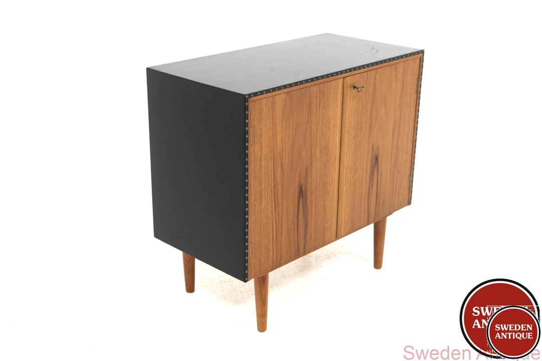 Cabinet 1950s Swe. Teak Vinyl