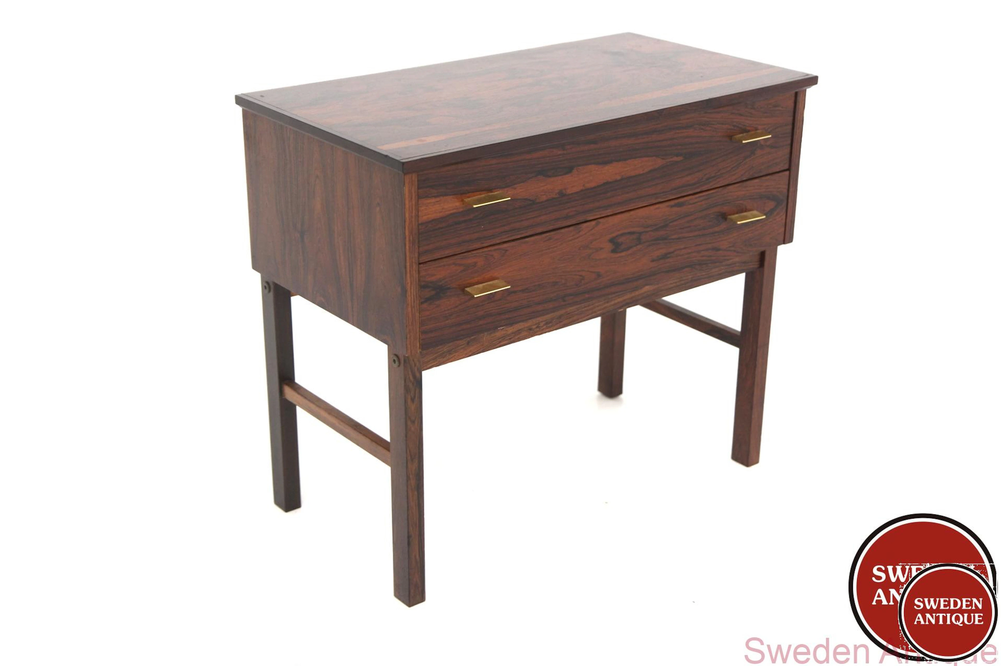 Chest of drawers 1960s Swe. Rosewood Metal