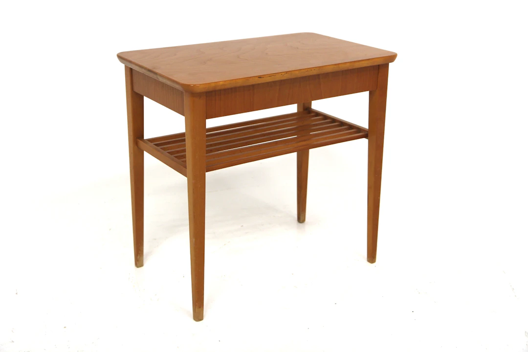 Bedside table Swedish Modern Year: 1940s Origin: Swe. Material: Elm