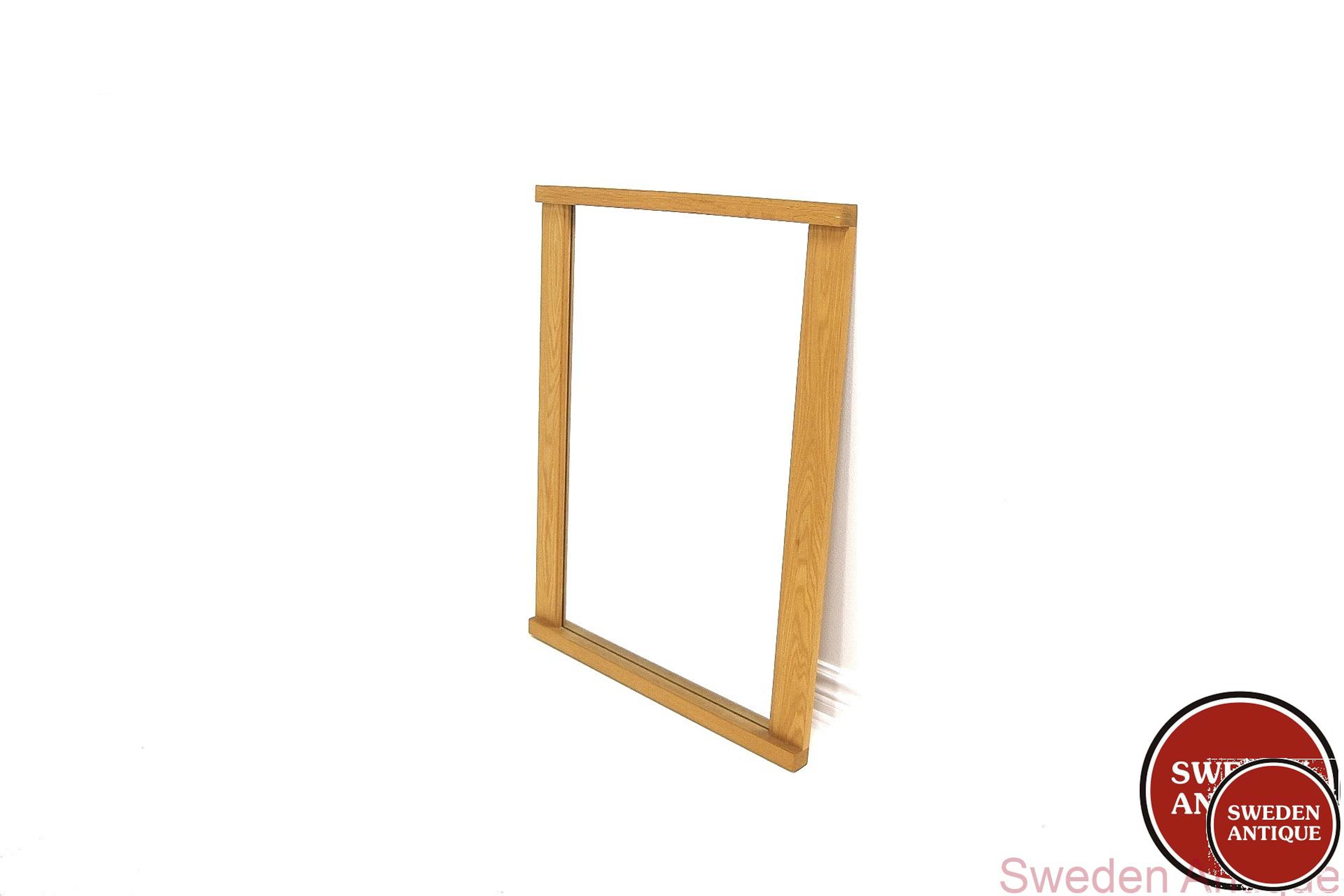 Mirror Fröseke Nybro fabriken 1960s Swe.Oak