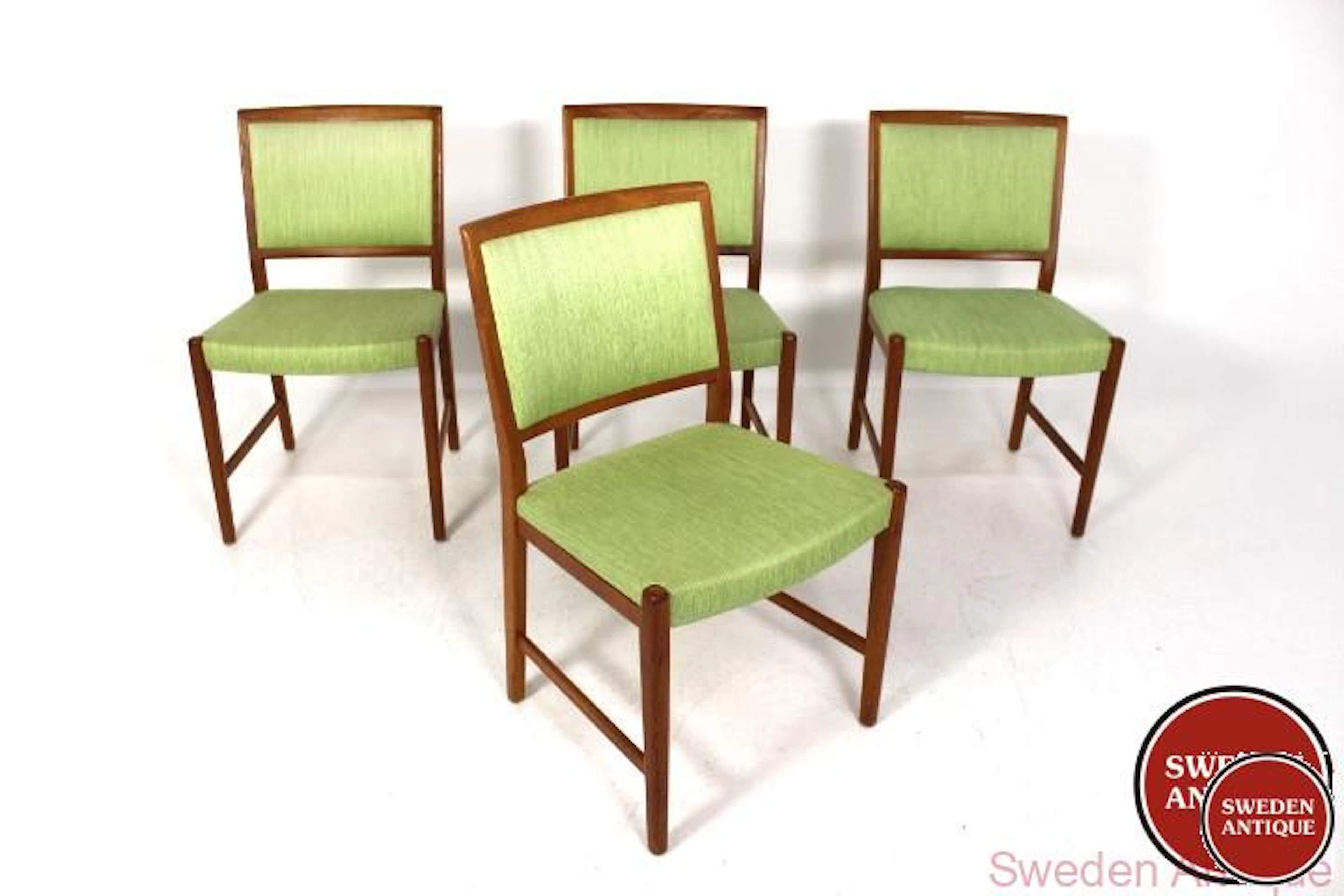 4Pcs Chairs Year: 1960s Origin: Swe. Material: Teak W: 47cm D: 51cm