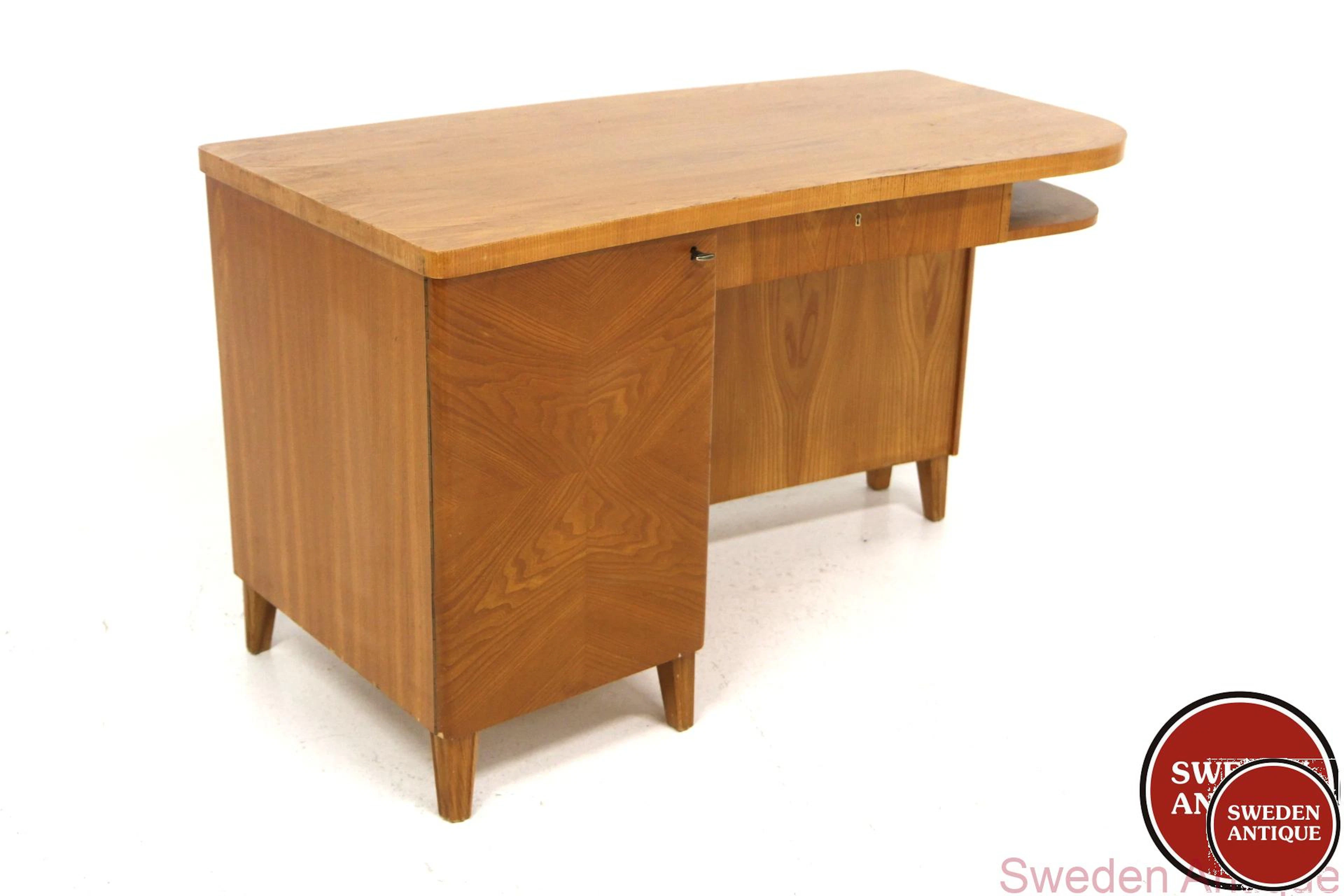 Writing desk Swedish Modern Year: 1940s Origin: Swe. Material: Elm