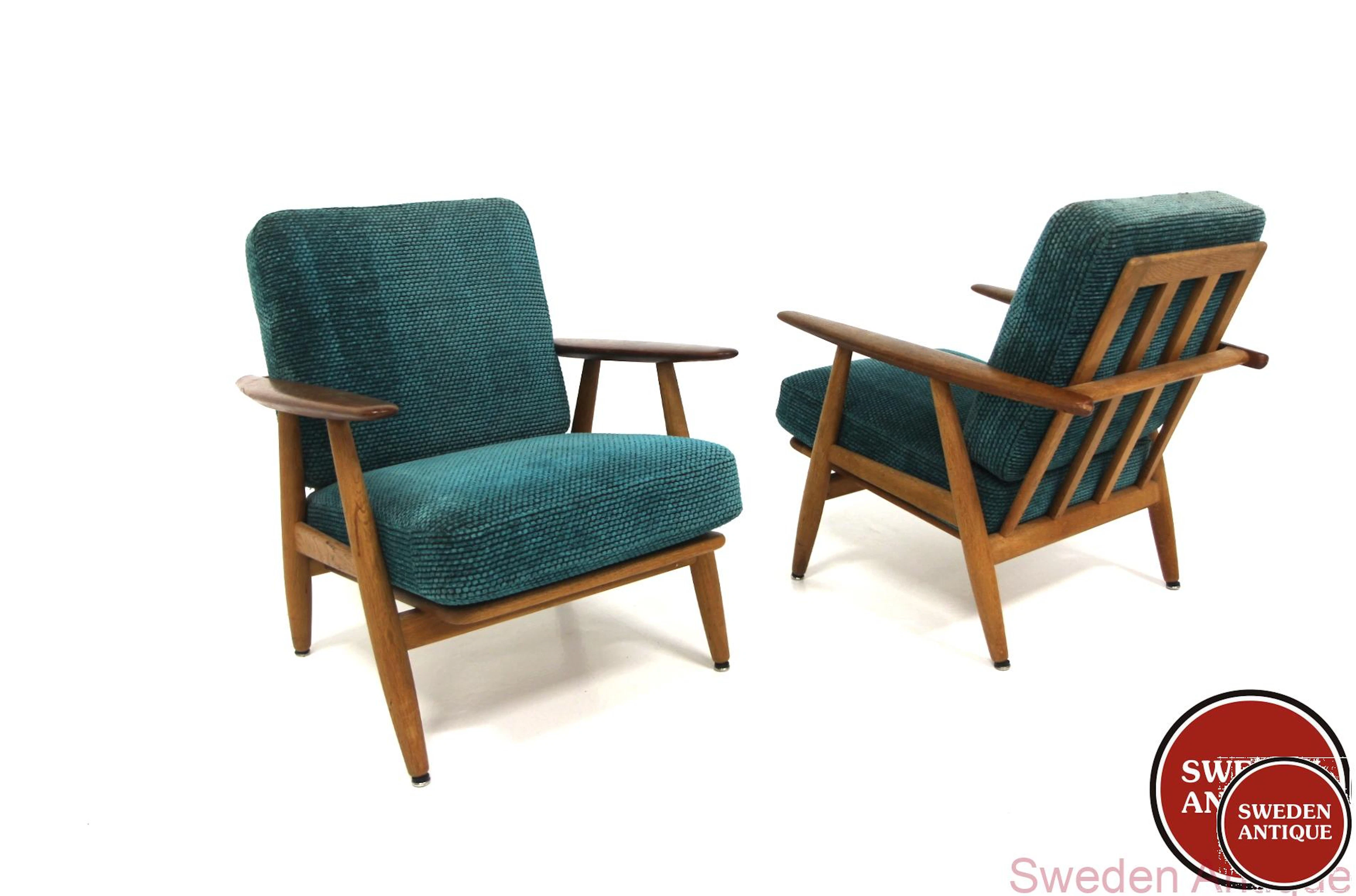 2Pcs Lounge chairs Cigarr Chair, GE-240 Hans J Wegner for Getama Year: