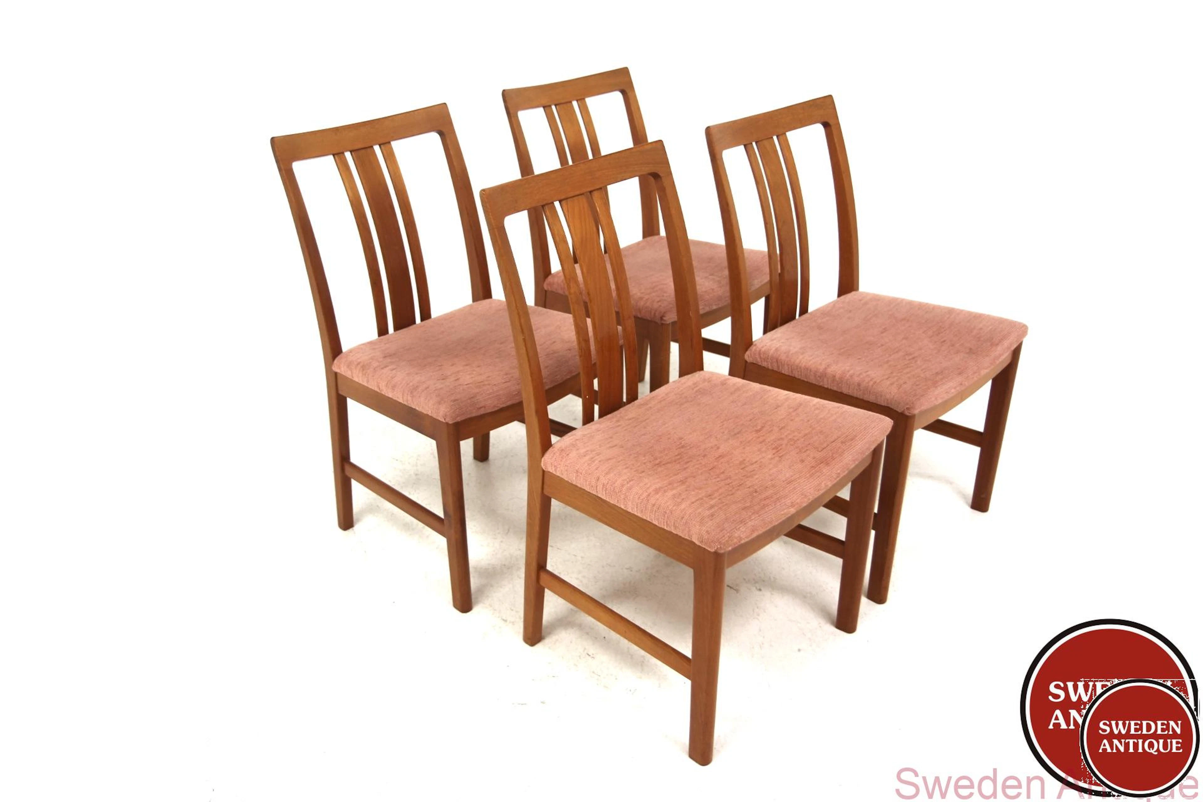 4 Chairs 1960s Swe. Teak