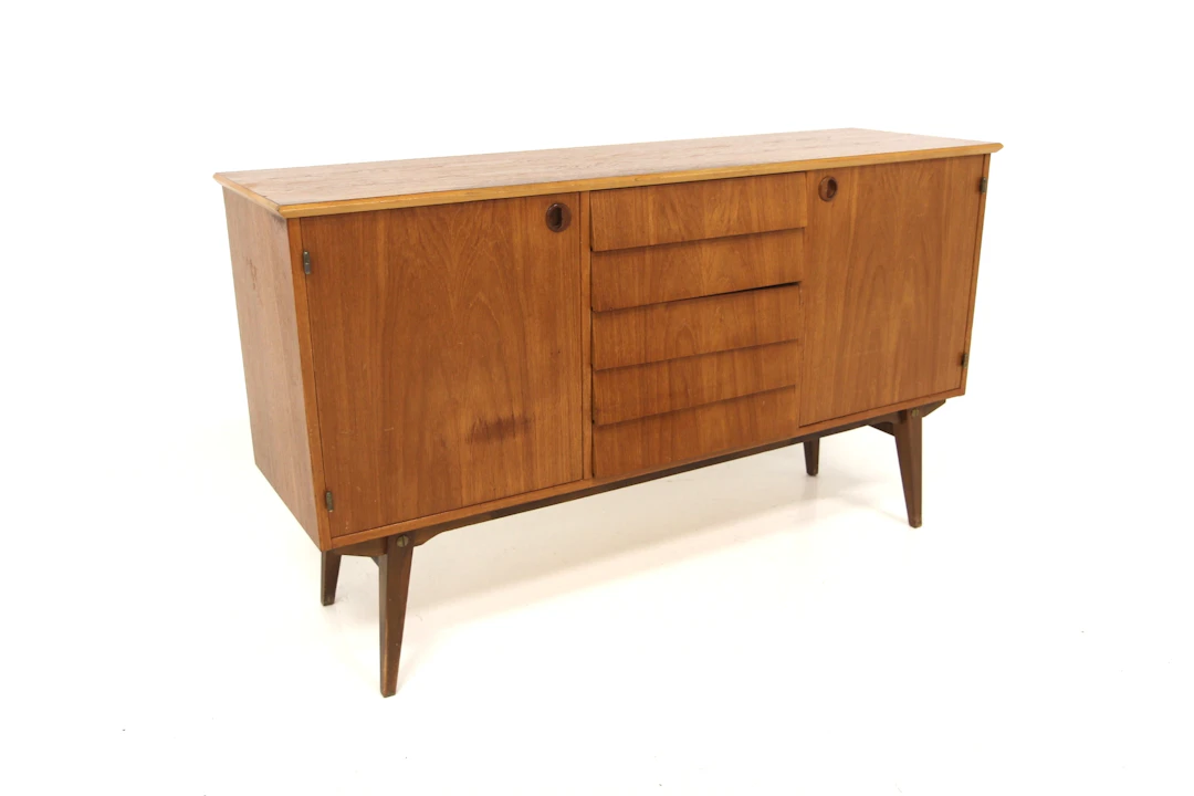 Sideboard Year: 1950s Origin: Swe. Material: Teak Beech W: 143cm D: