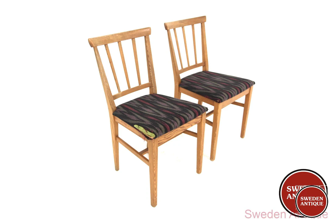 2 Chairs Själevad Carl Malmsten 1960s Swe. Pine