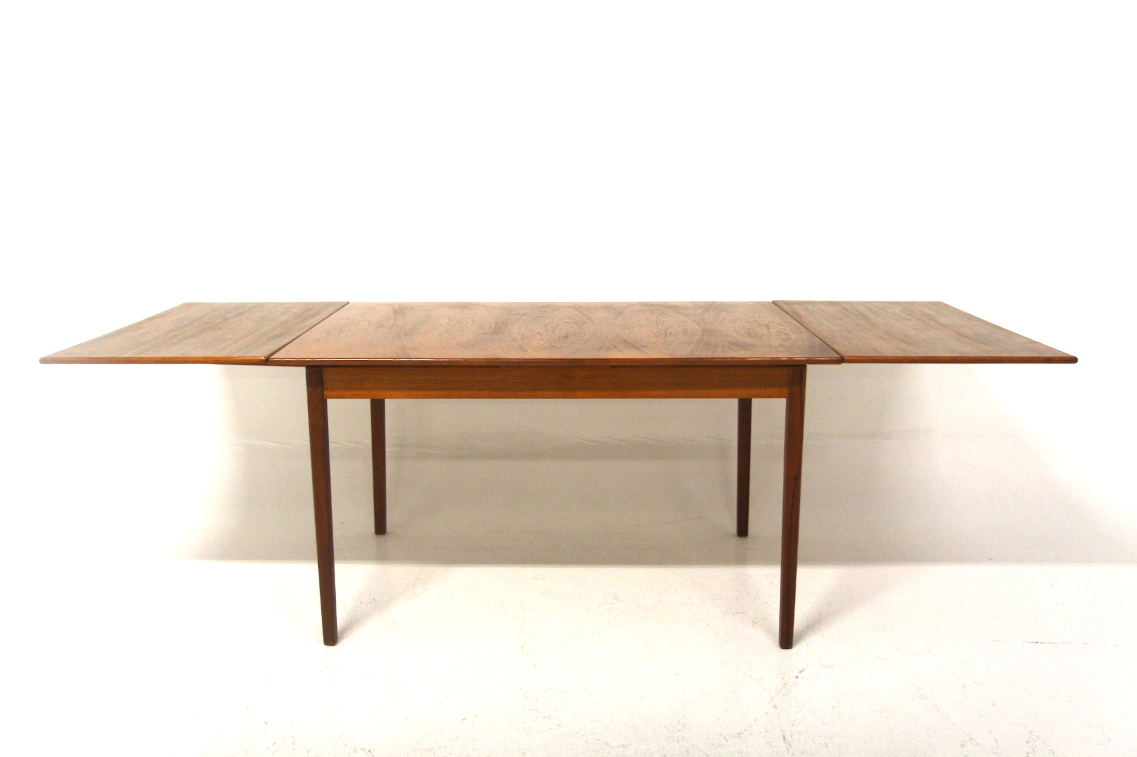 Dining table Year: 1960s Origin: Swe. Material: Teak W: 130 +52 +52cm