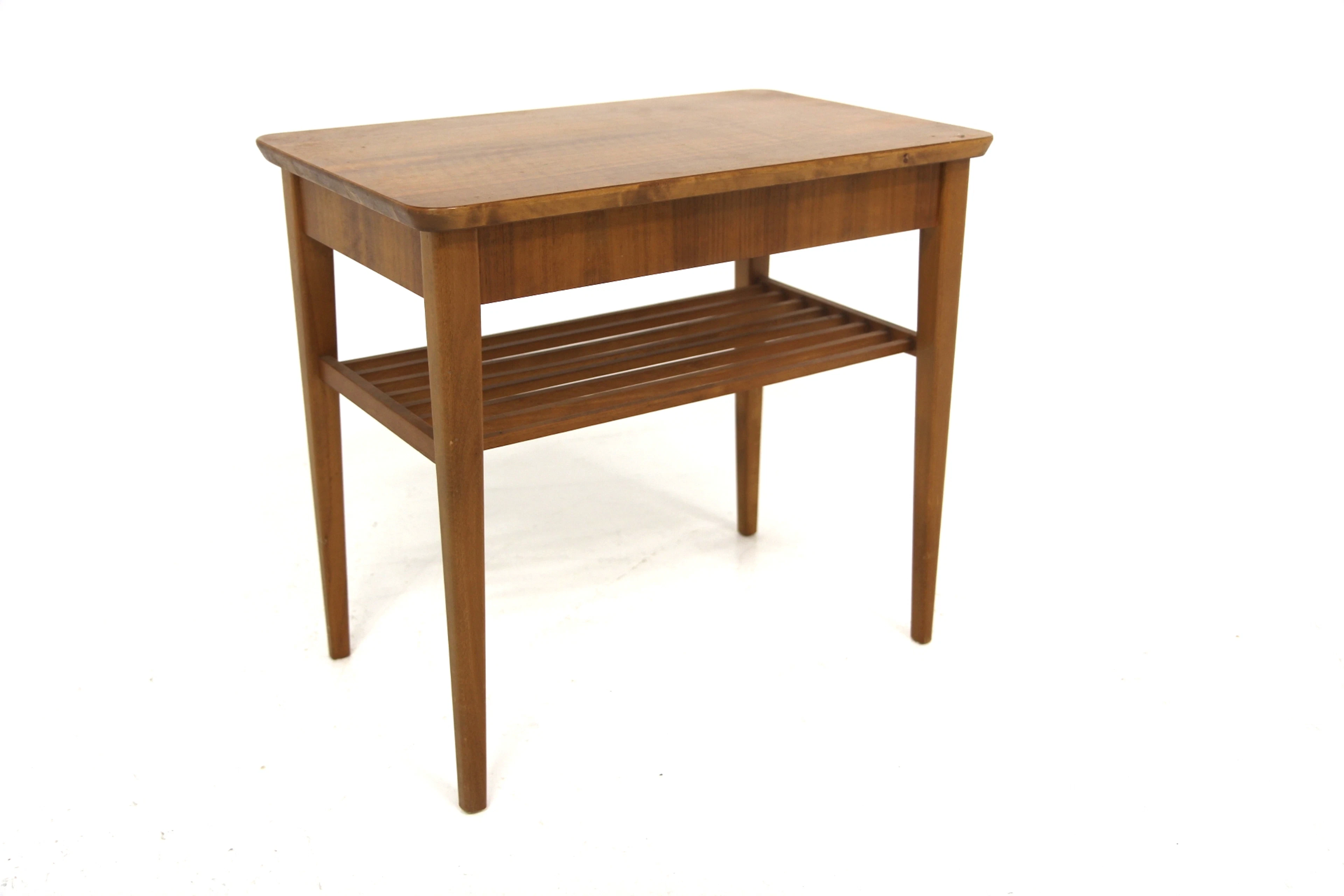 Bedside table Swedish Modern Year: 1940s Origin: Swe. Material: Walnut