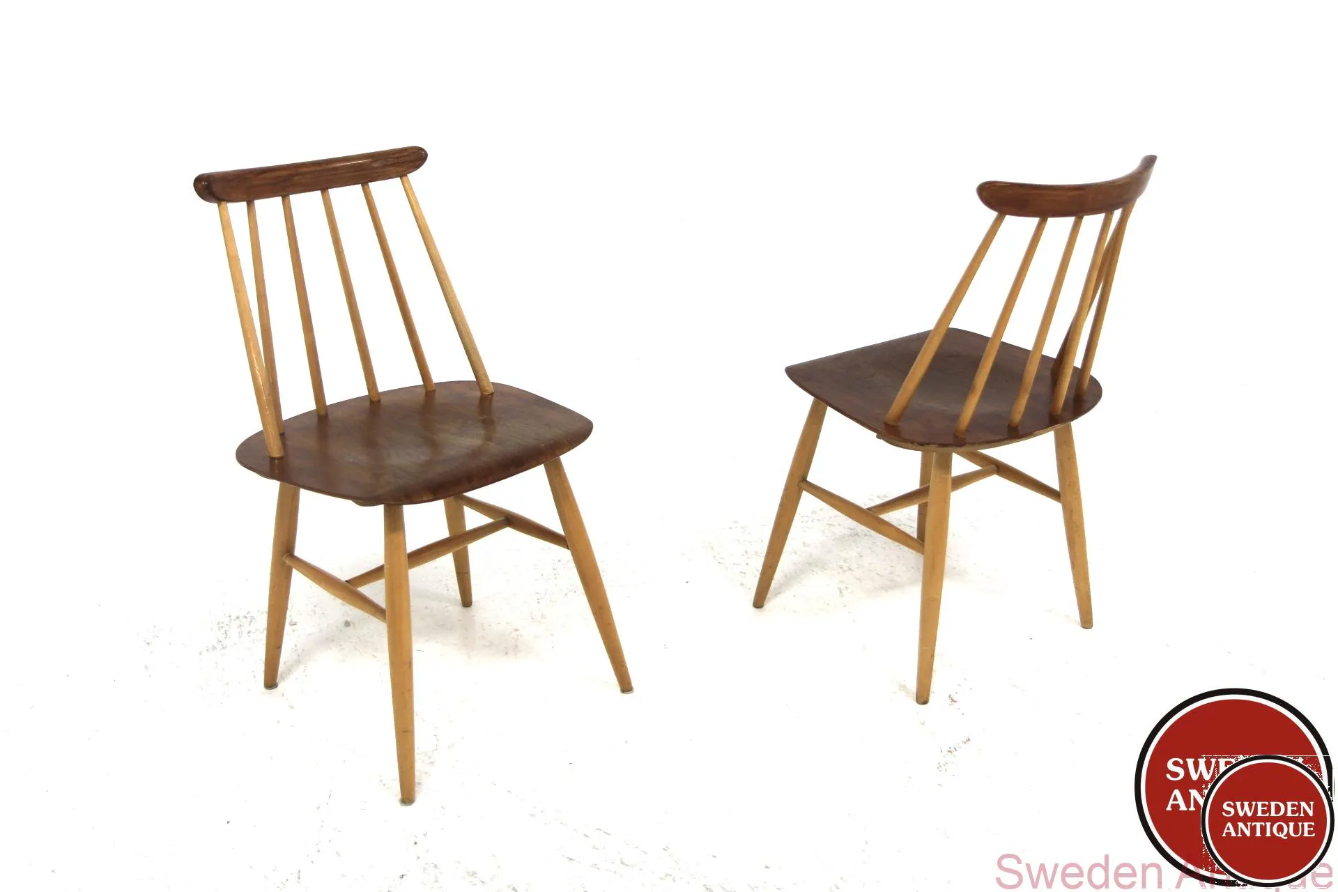 2Pcs ChairsFanett Ilmarie Tapiovaara for Edsbyverken Year: 1960s Origin: