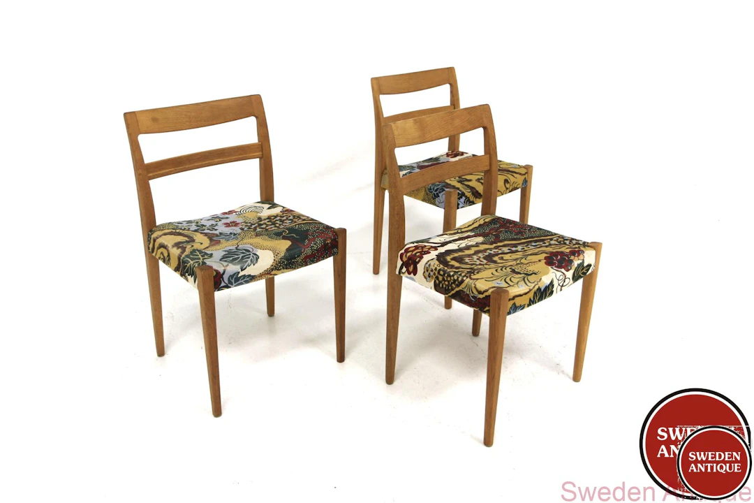 3Pcs Chairs Garmi Nils Jonsson for Troeds, Bjärnum Year: 1960s Origin: