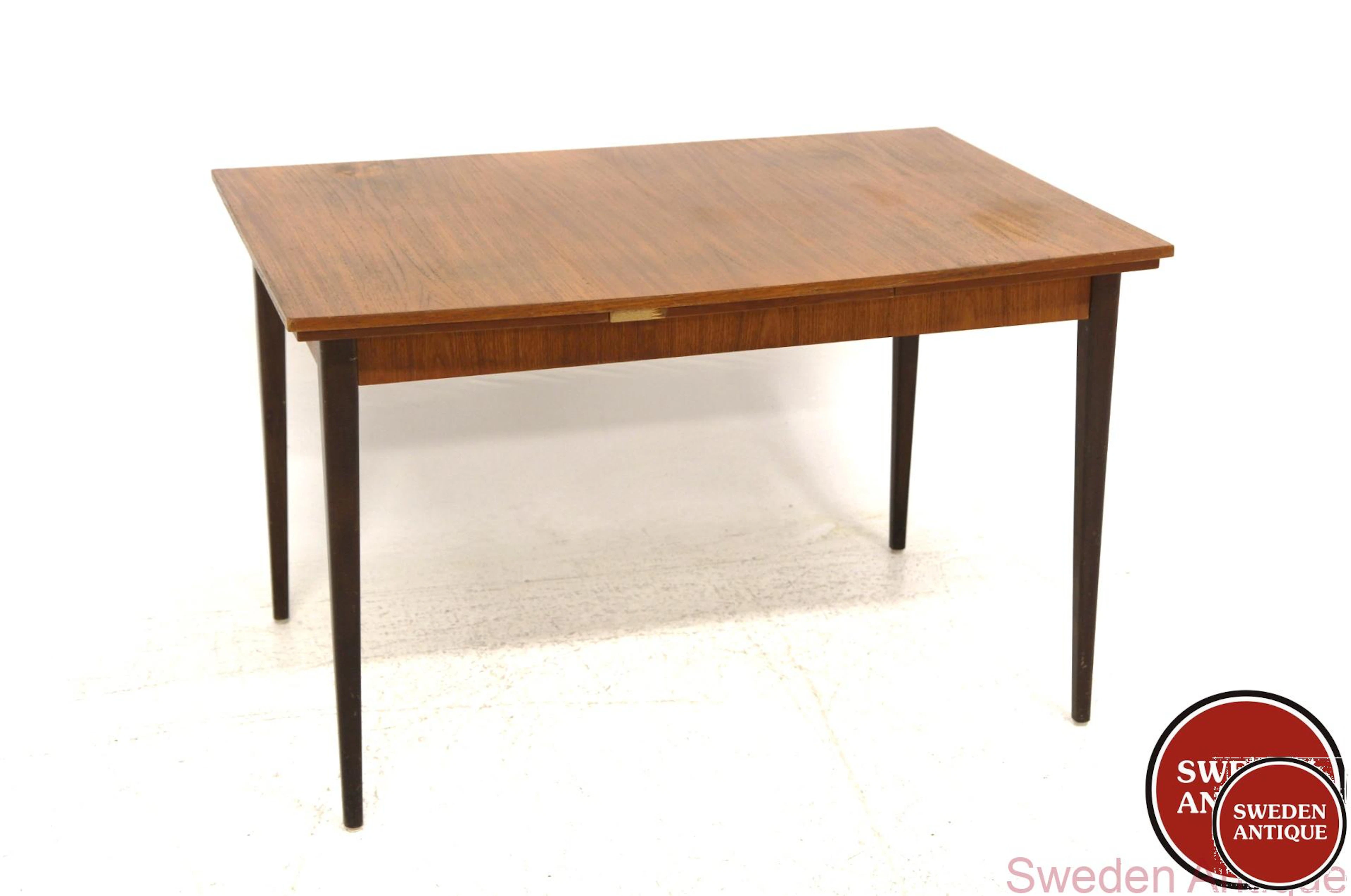Dining table Year: 1950s Origin: Swe. Material: Teak Beech W: 120
