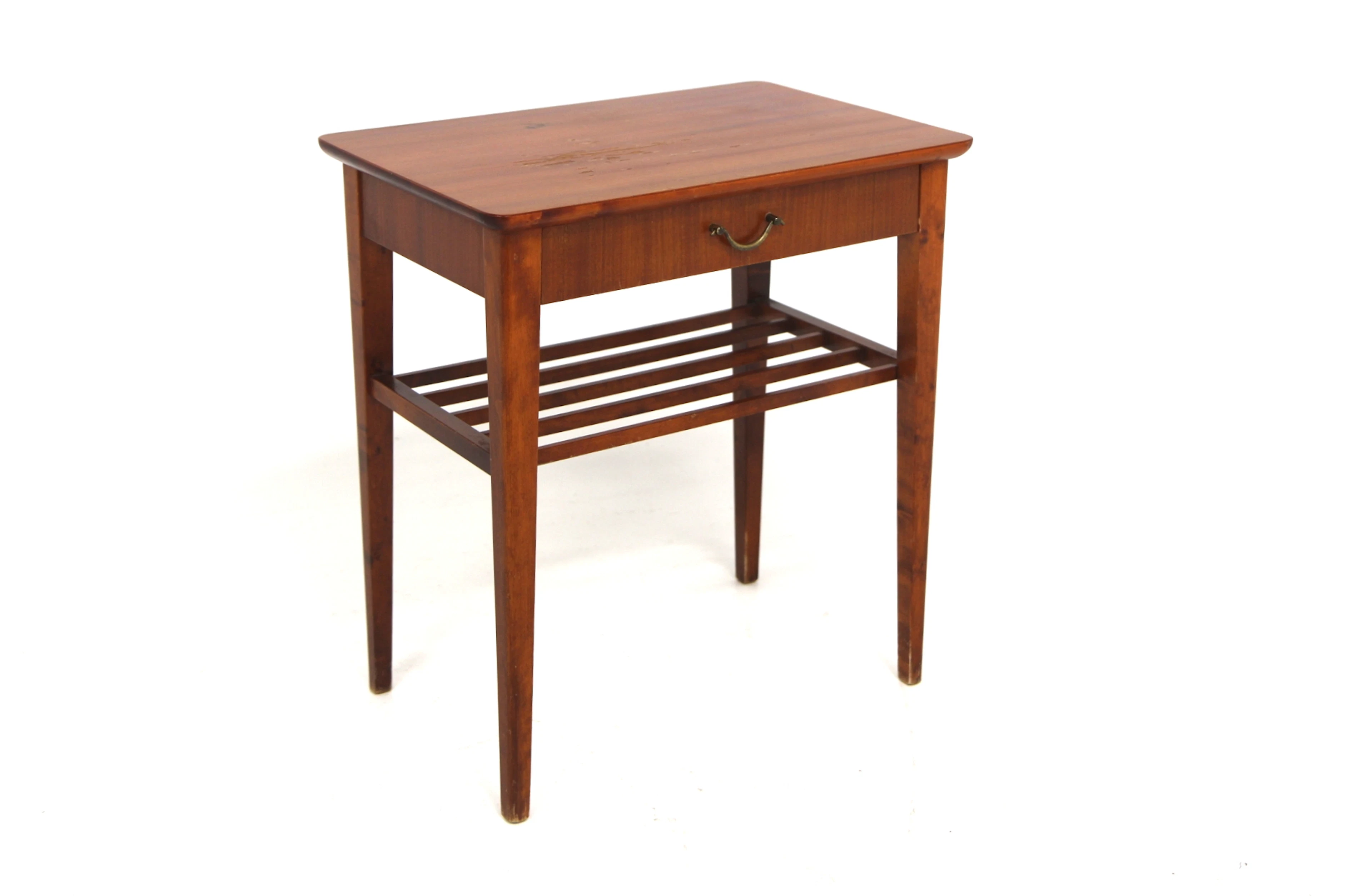 Bedside table Year: 1950s Origin: Swe. Material: Mahogany Birch W: