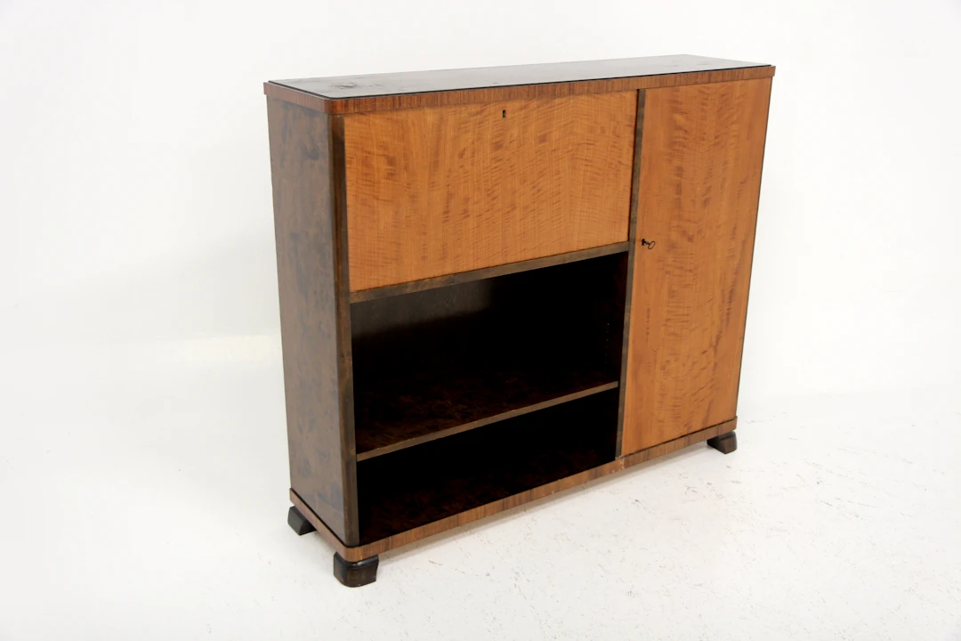 Bookshelf / Secretary Swedish Modern Year: 1930s Origin: Swe. Material: