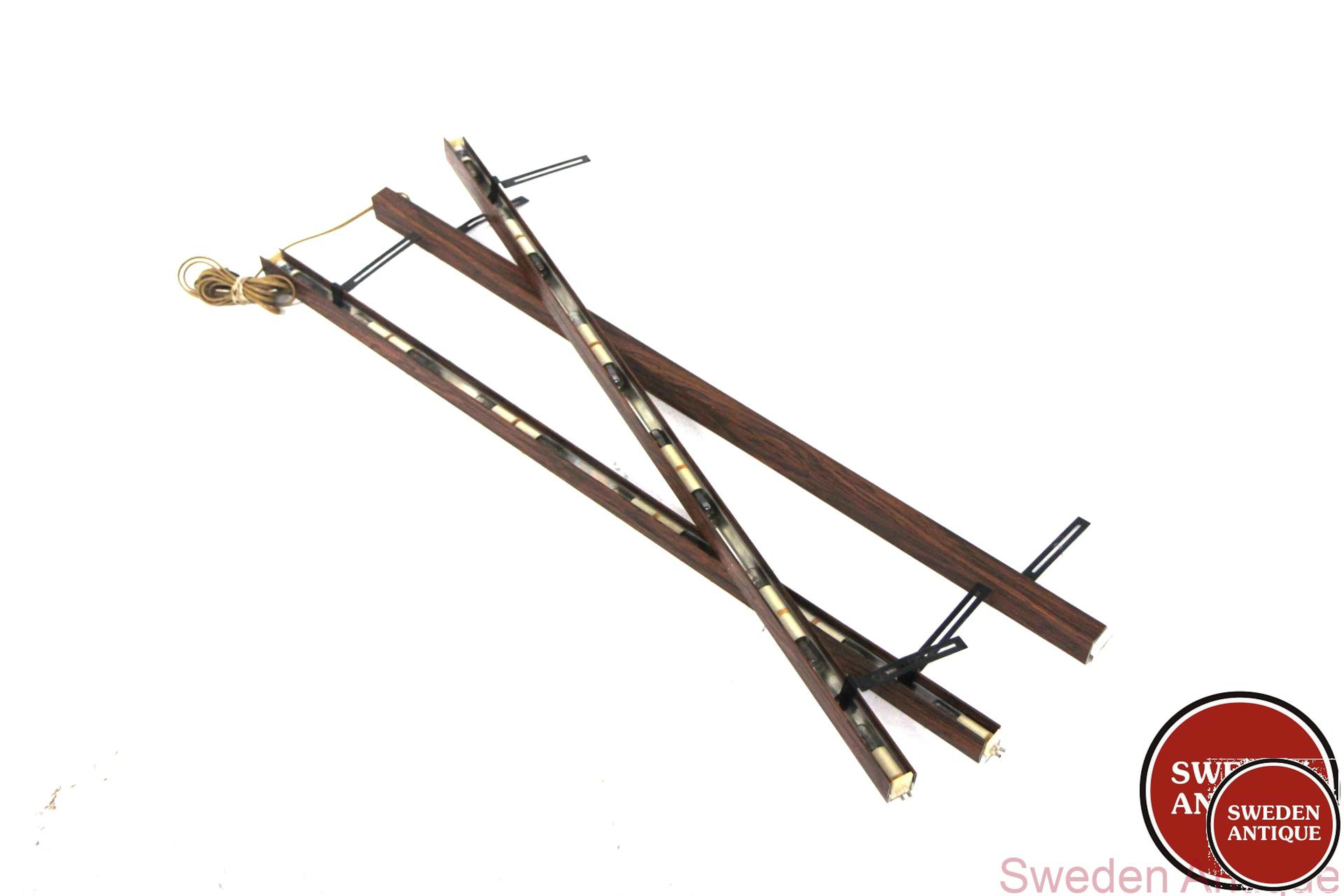 3Pcs Lamps Year: 1960s Origin: Swe. Material: Metal W: 100cm D: 3cm H: 3cm