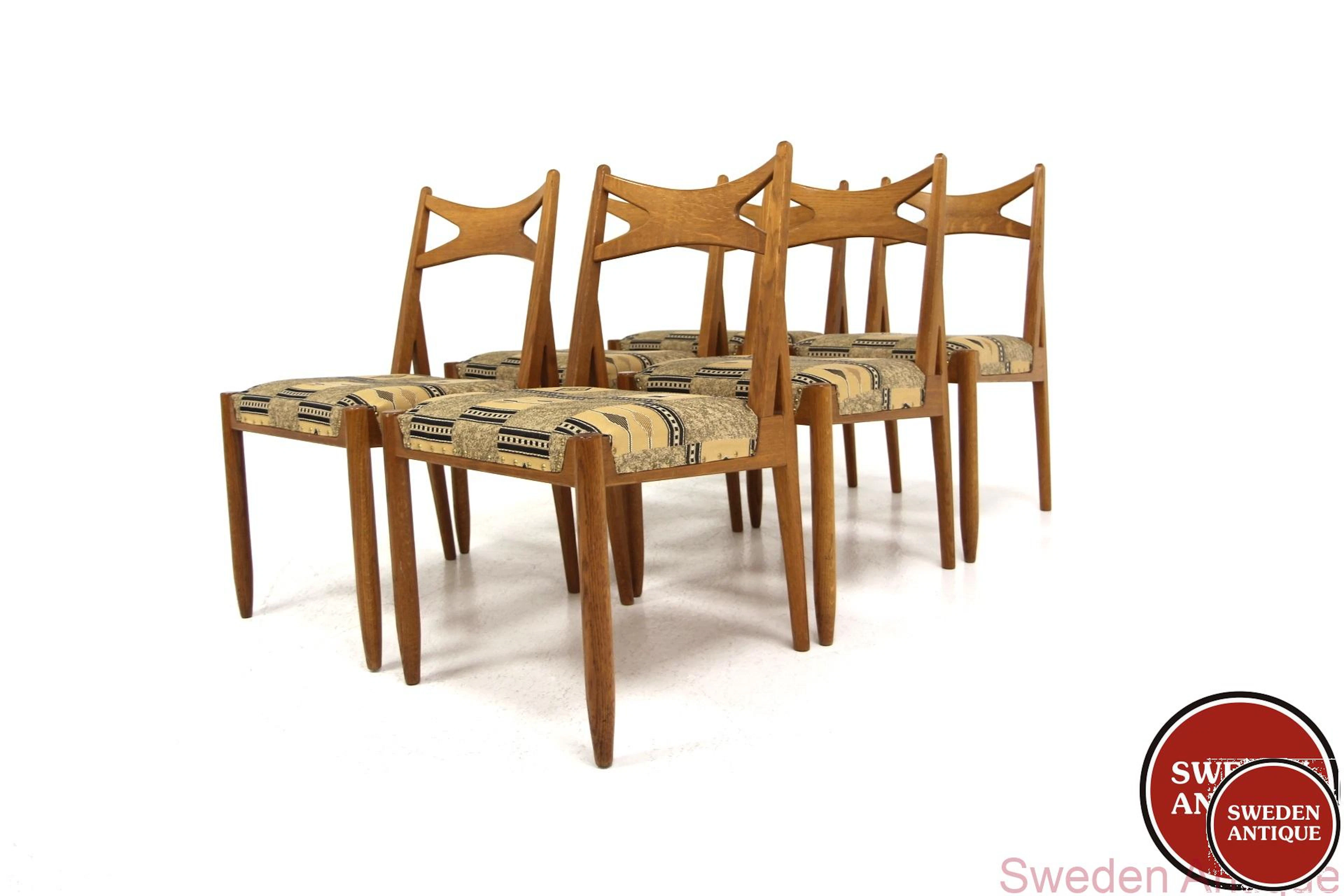6 Chairs Vinga Svante Skogh for Seffle Möbelfabrik 1960s Swe. Oak