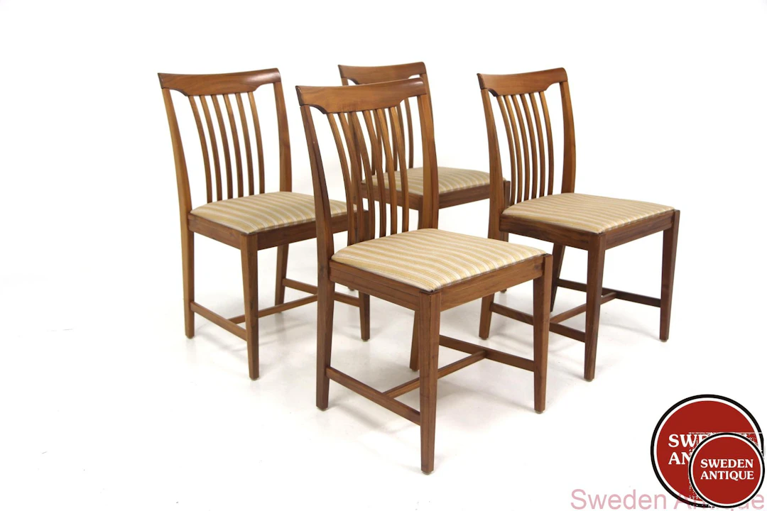 4Pcs Chairs Vindö Svante Skogh for Balders Snickeri Year: 1960s Origin: