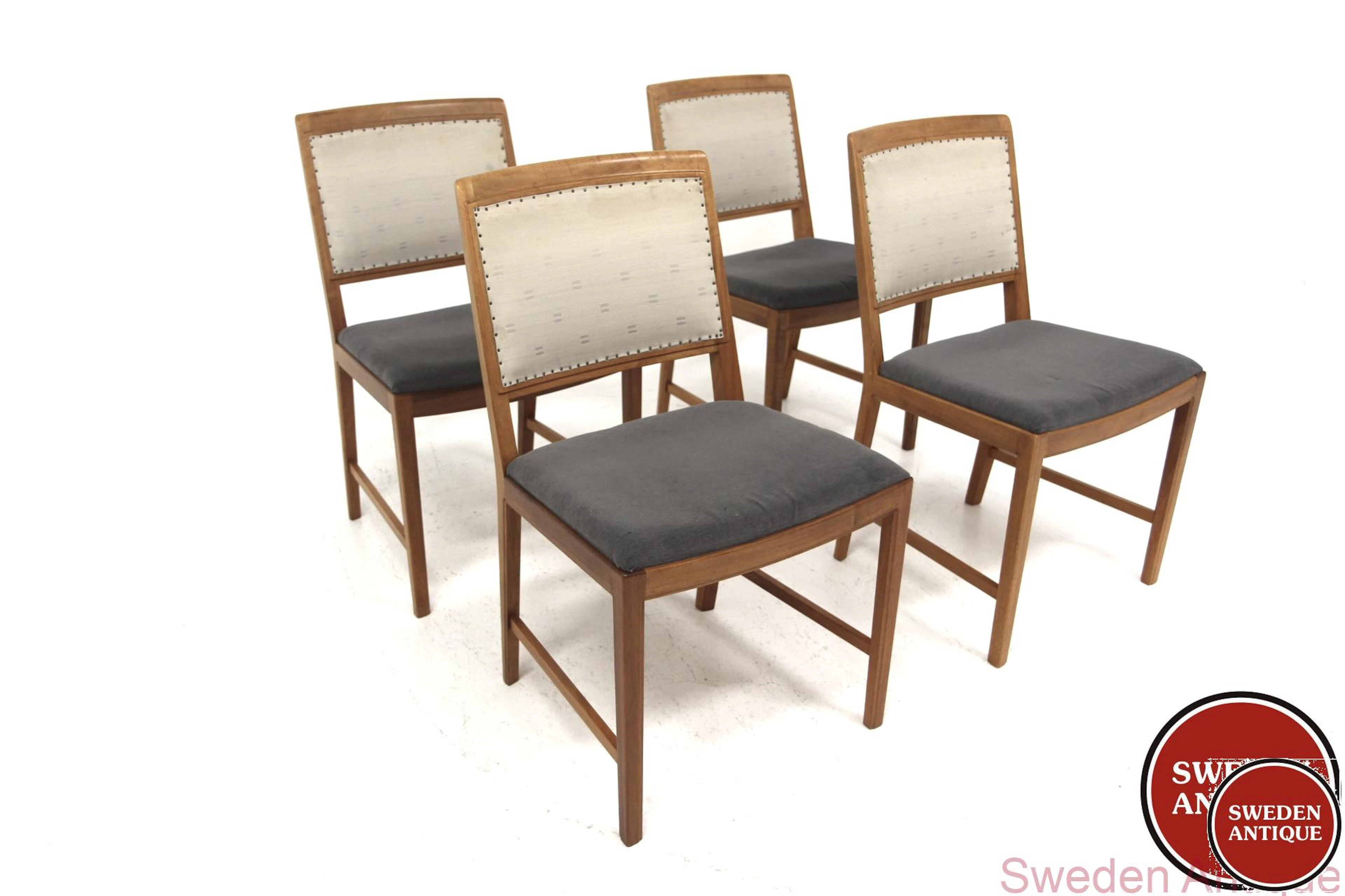 4Pcs Chairs Bertil Fridhagen for Bodafors Year: 1960s Origin: Swe.