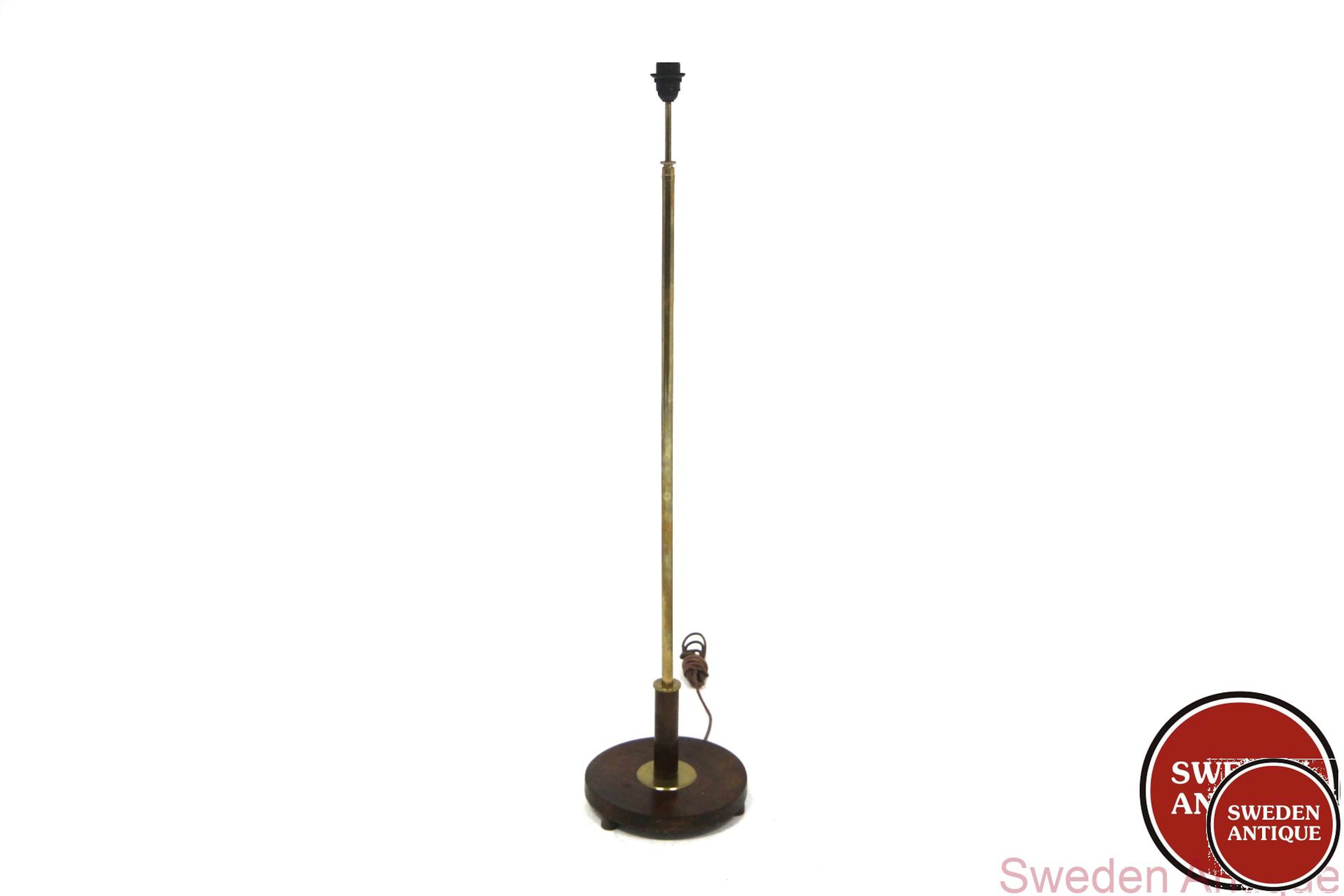 Floor lamp 1940s Swe. Birch Metal