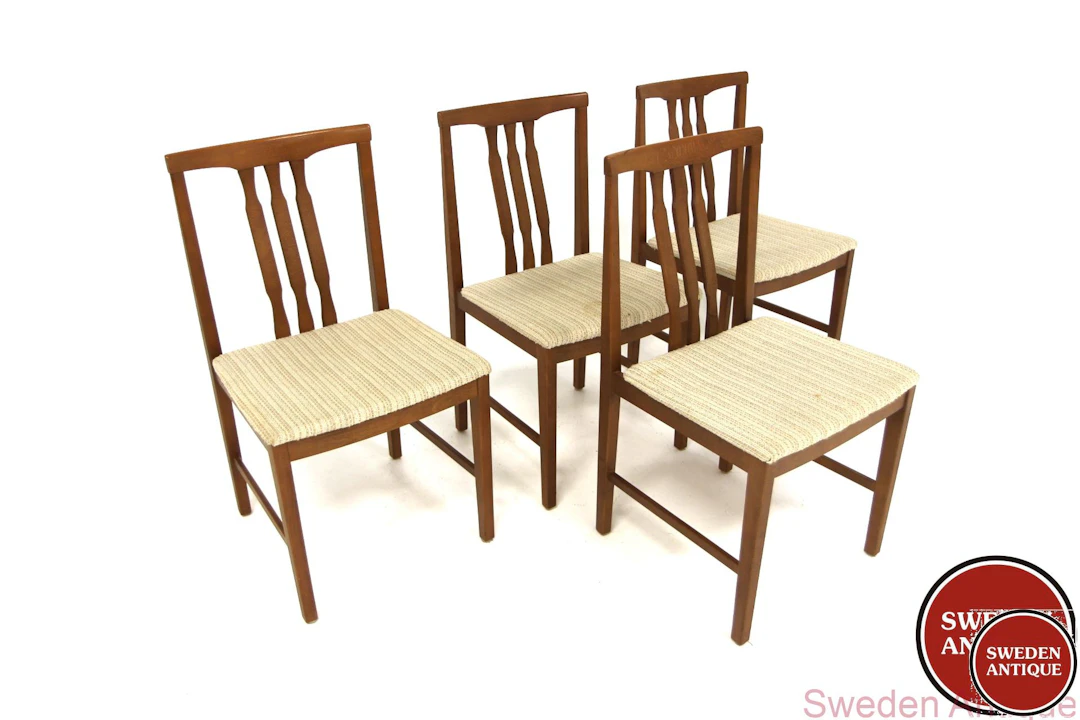 4 Chairs Helmer Petterssons Möbelaffär, Markaryd 1960s Swe. Beech