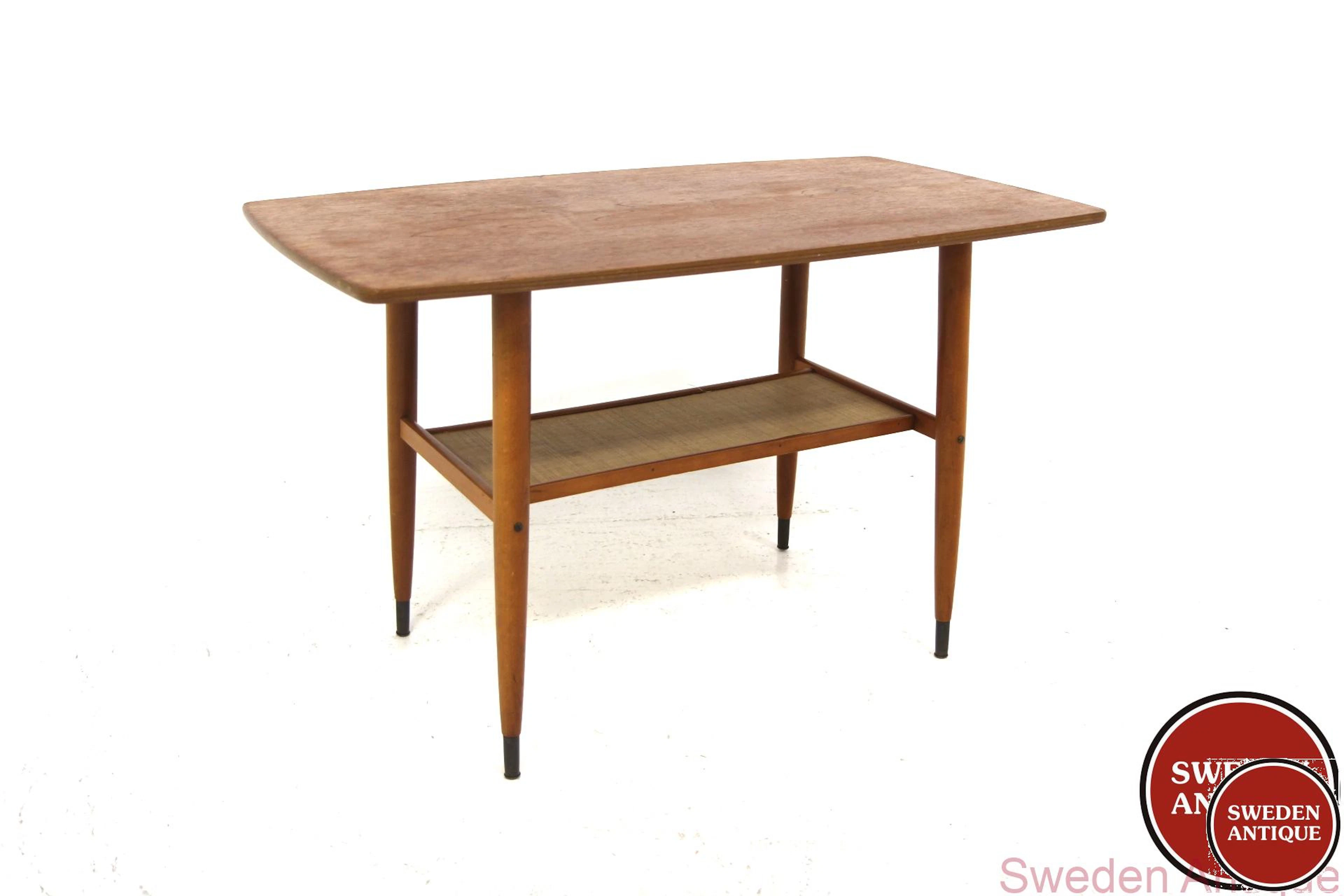 Coffee table Year: 1950s Origin: Swe. Material: Teak Beech Metal W: