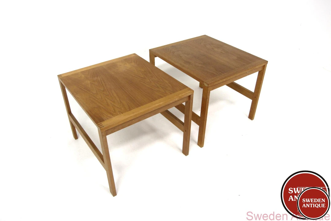 2 Side tables Ole Gjerløv Knudsen & Torben Lind for France & Søn 1960s Den. Oak