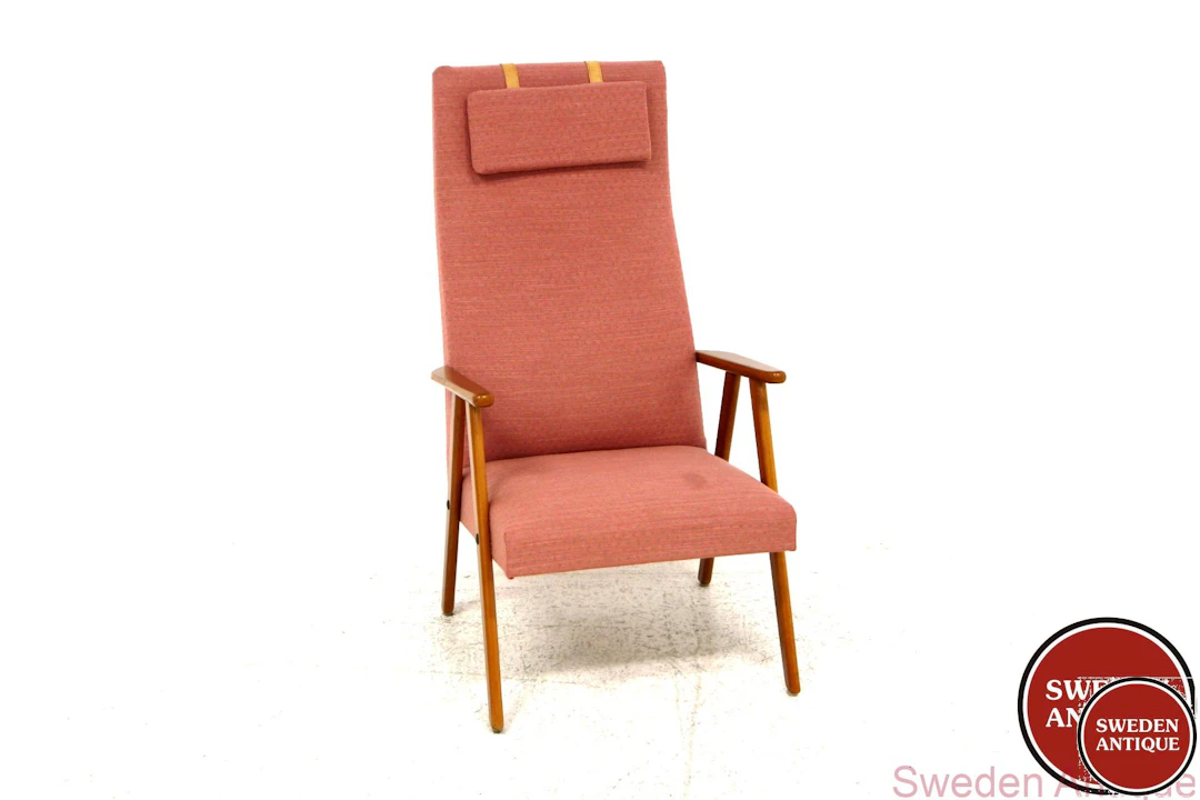 High back Lounge chair 1950s Swe. Beech