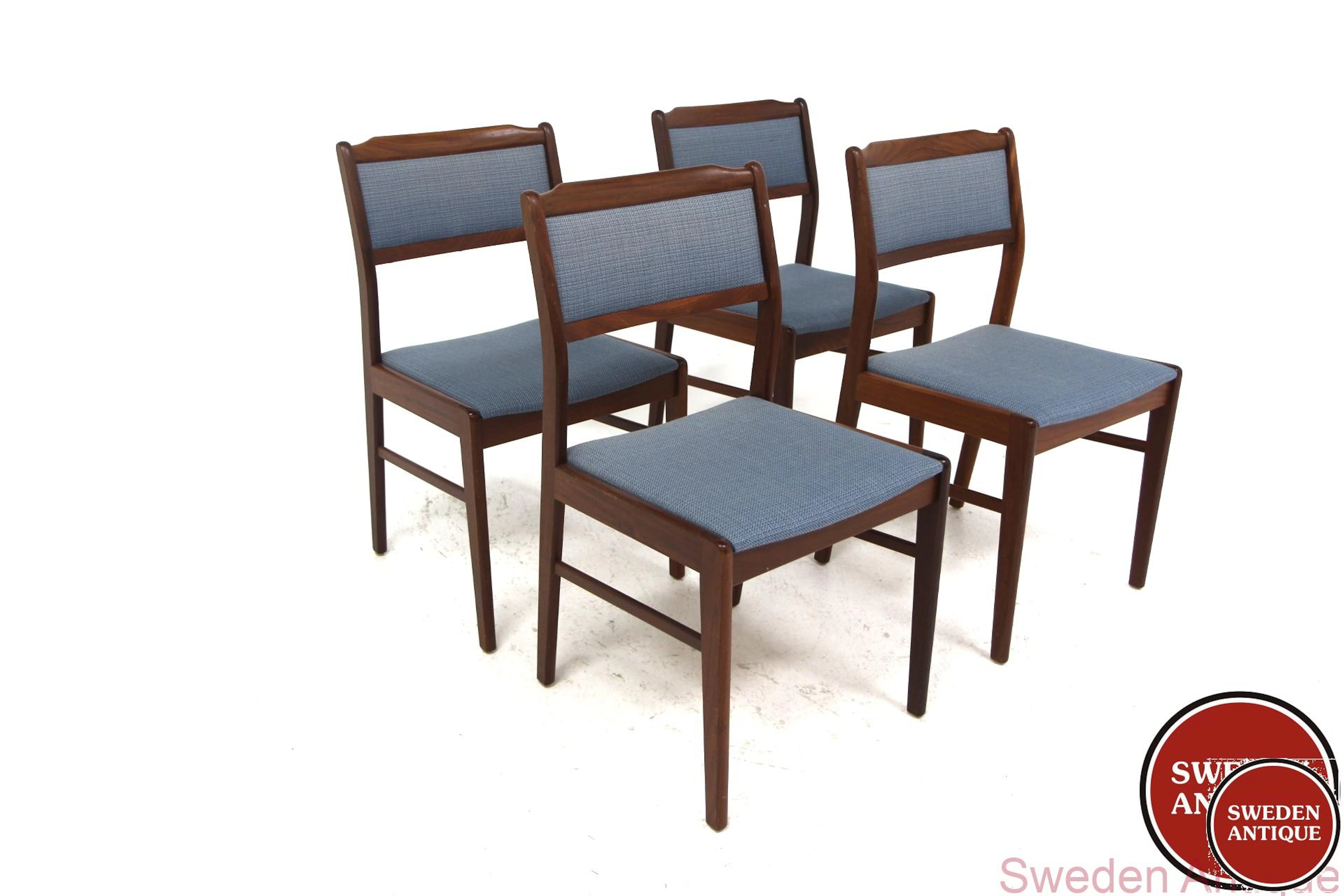 4 Chairs 1960s Swe. Walnut
